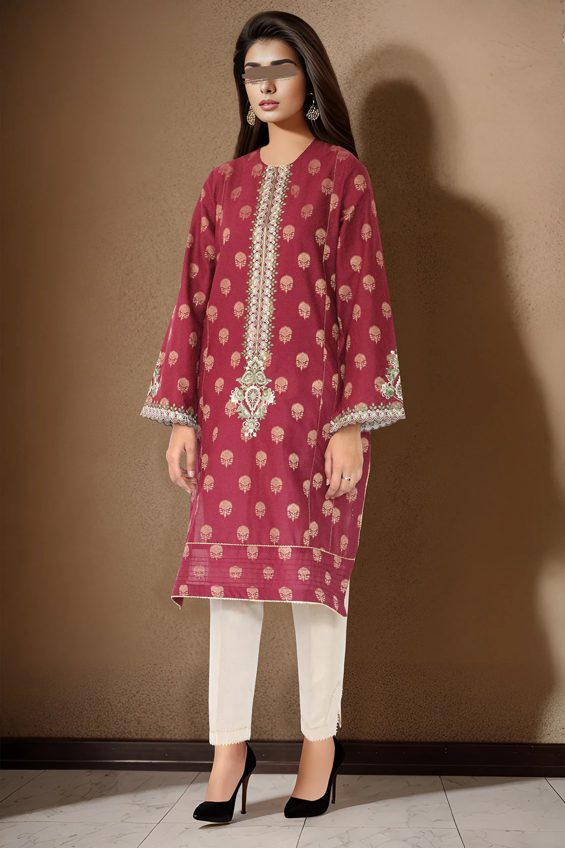 Jacquard Cotton Stitched Shirt