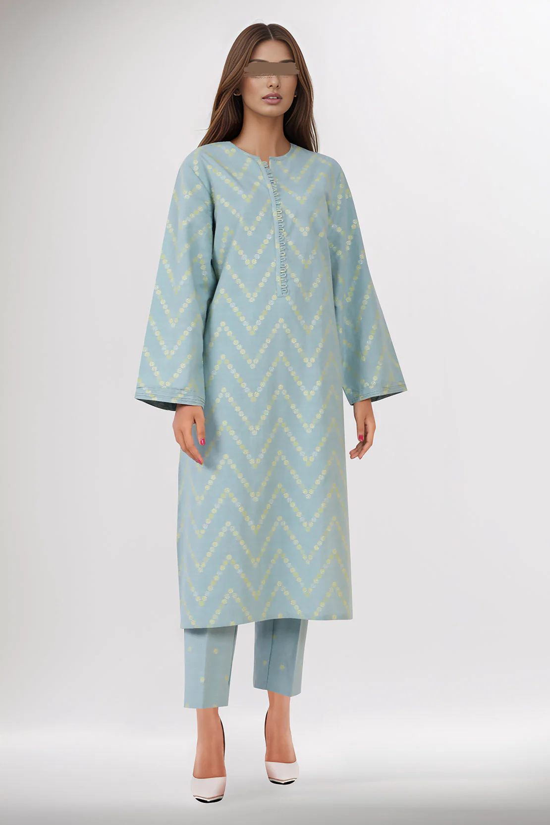 Jacquard Cotton Stitched Shirt