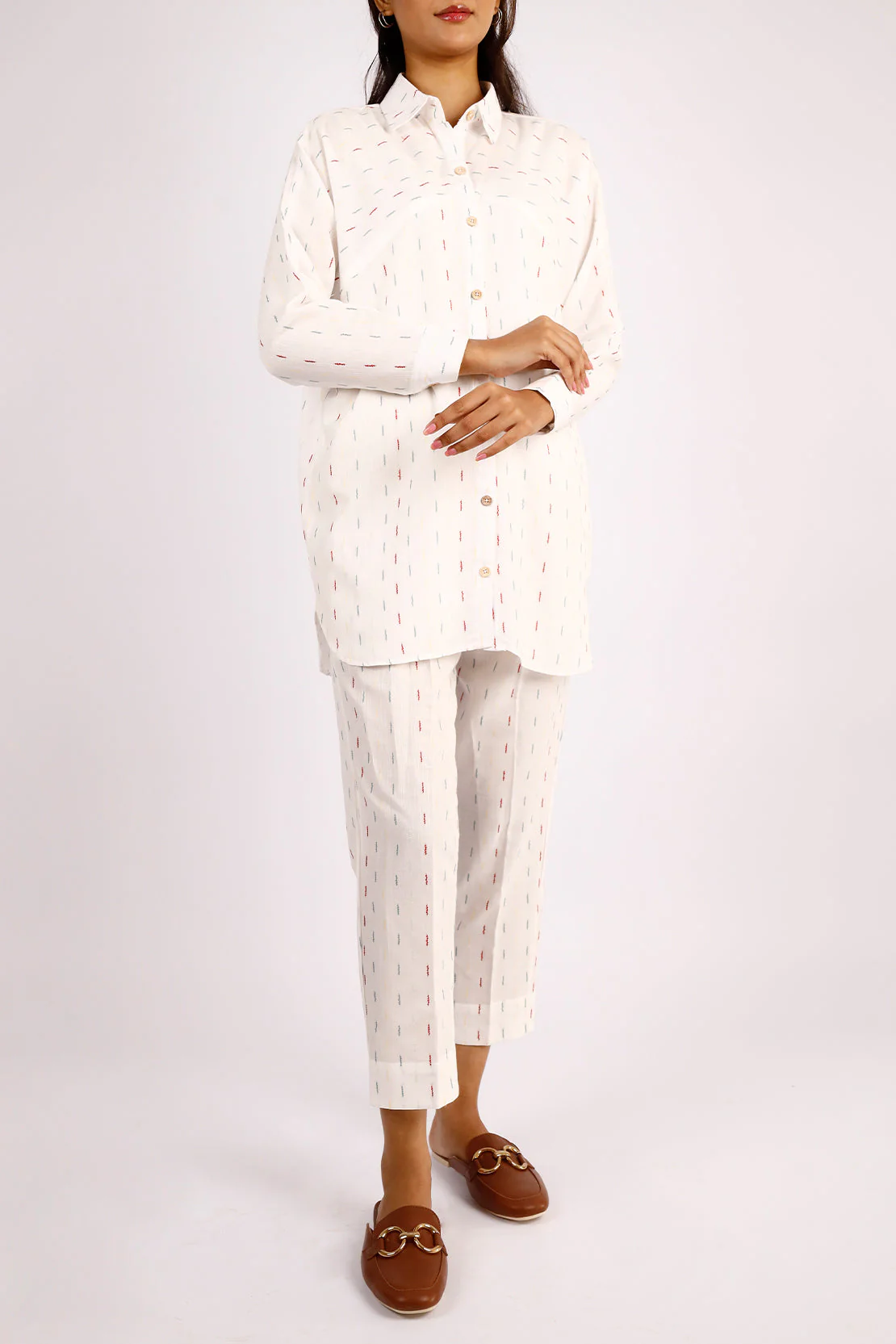 Jacquard Cotton Stitched Shirt - Image 2