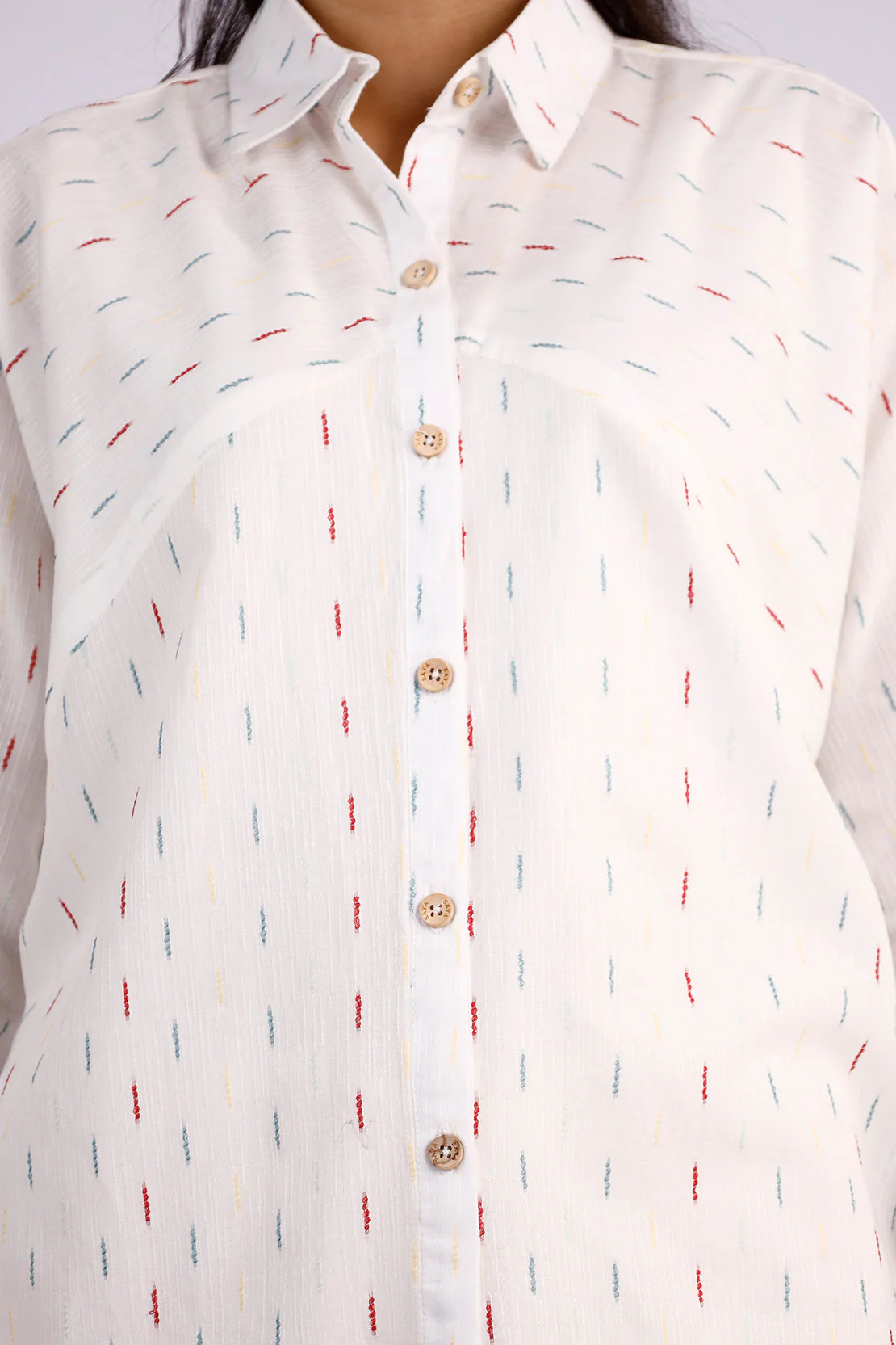 Jacquard Cotton Stitched Shirt - Image 4