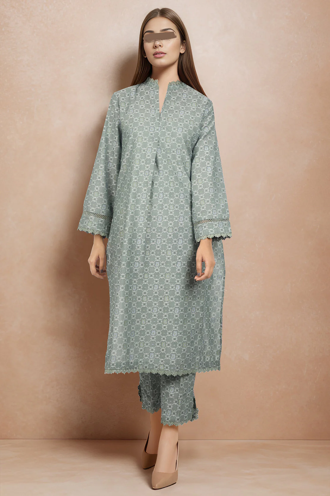 Jacquard Cotton Stitched Shirt