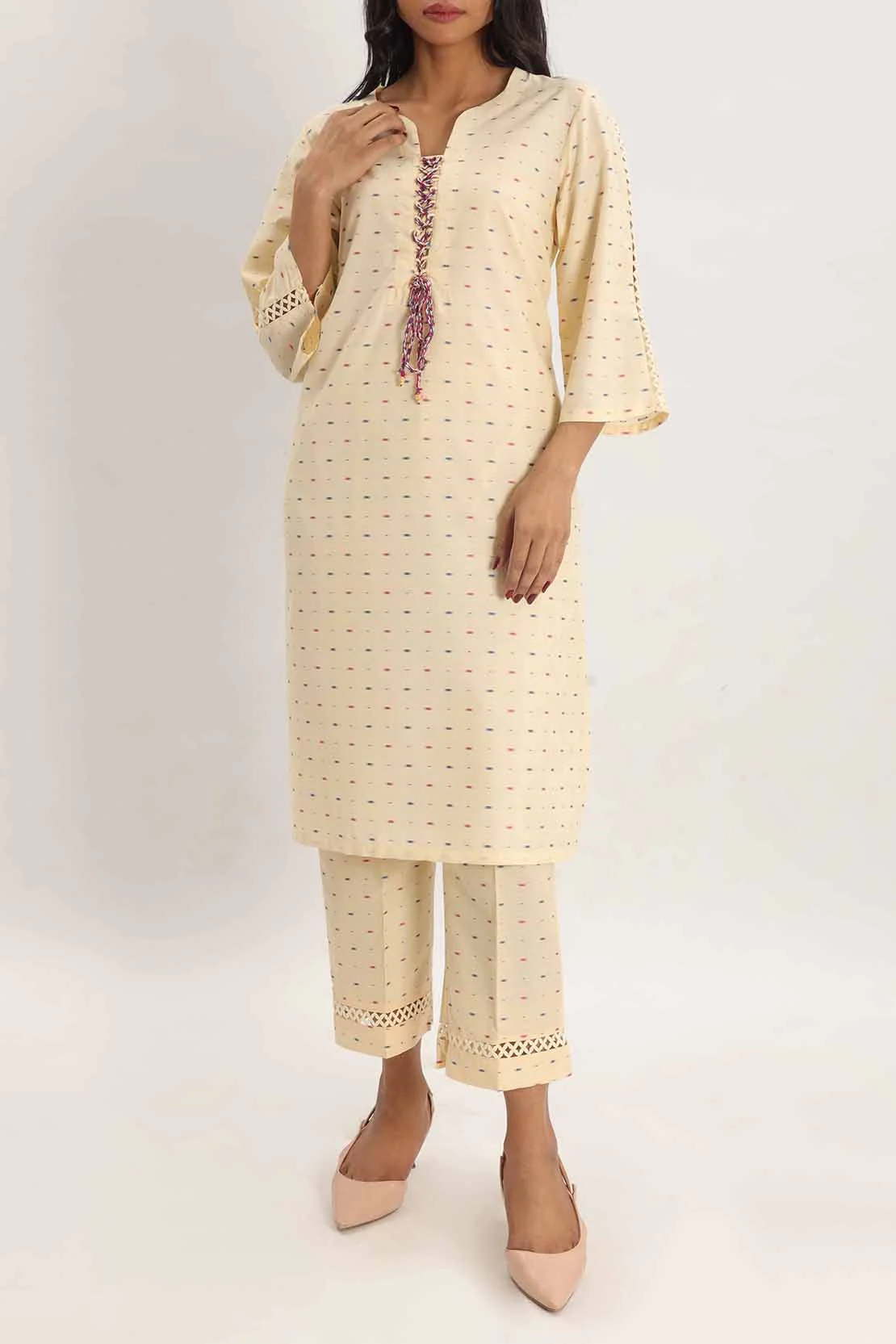 Jacquard Cotton Stitched Shirt