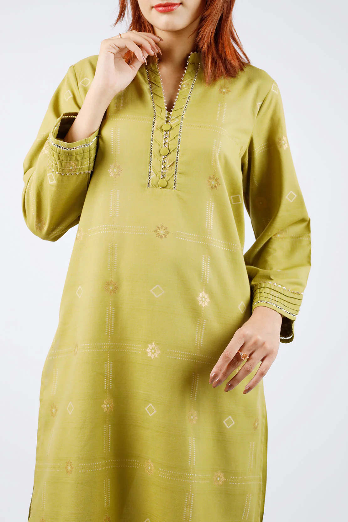 Jacquard Cotton Stitched Shirt - Image 6
