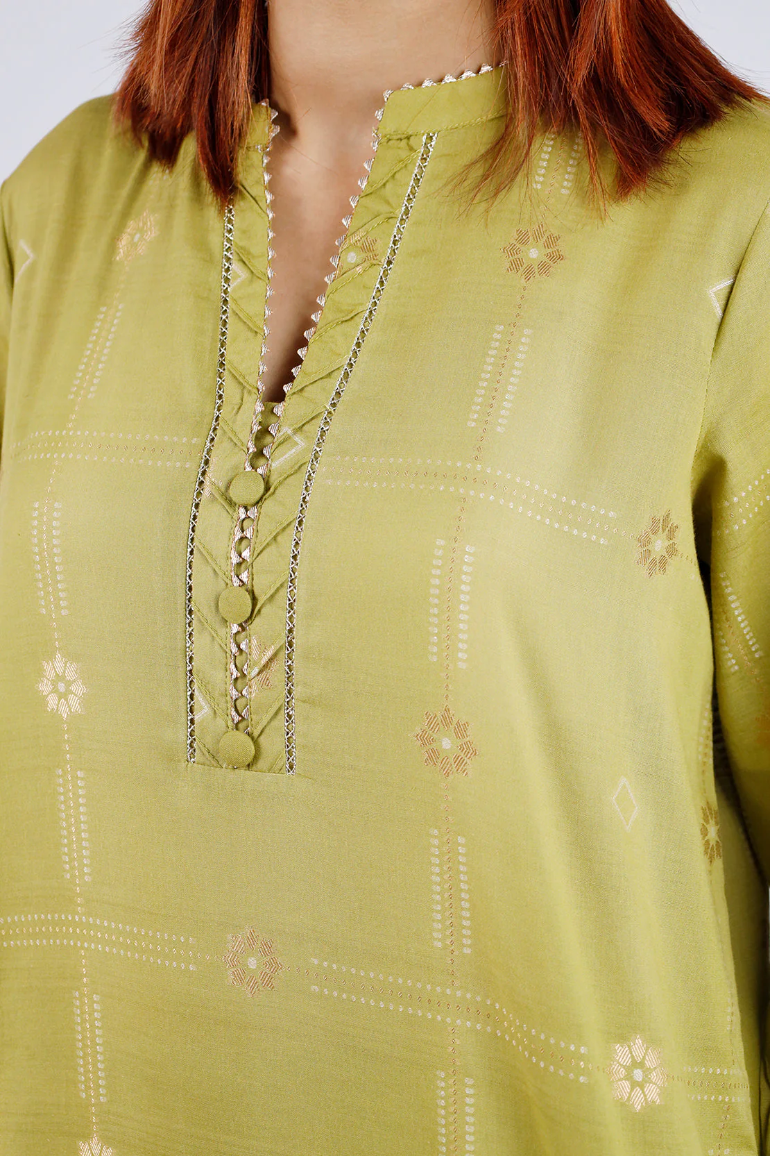 Jacquard Cotton Stitched Shirt - Image 8