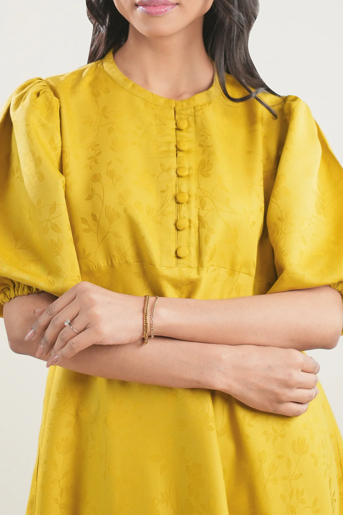 Jacquard Cotton Stitched Shirt