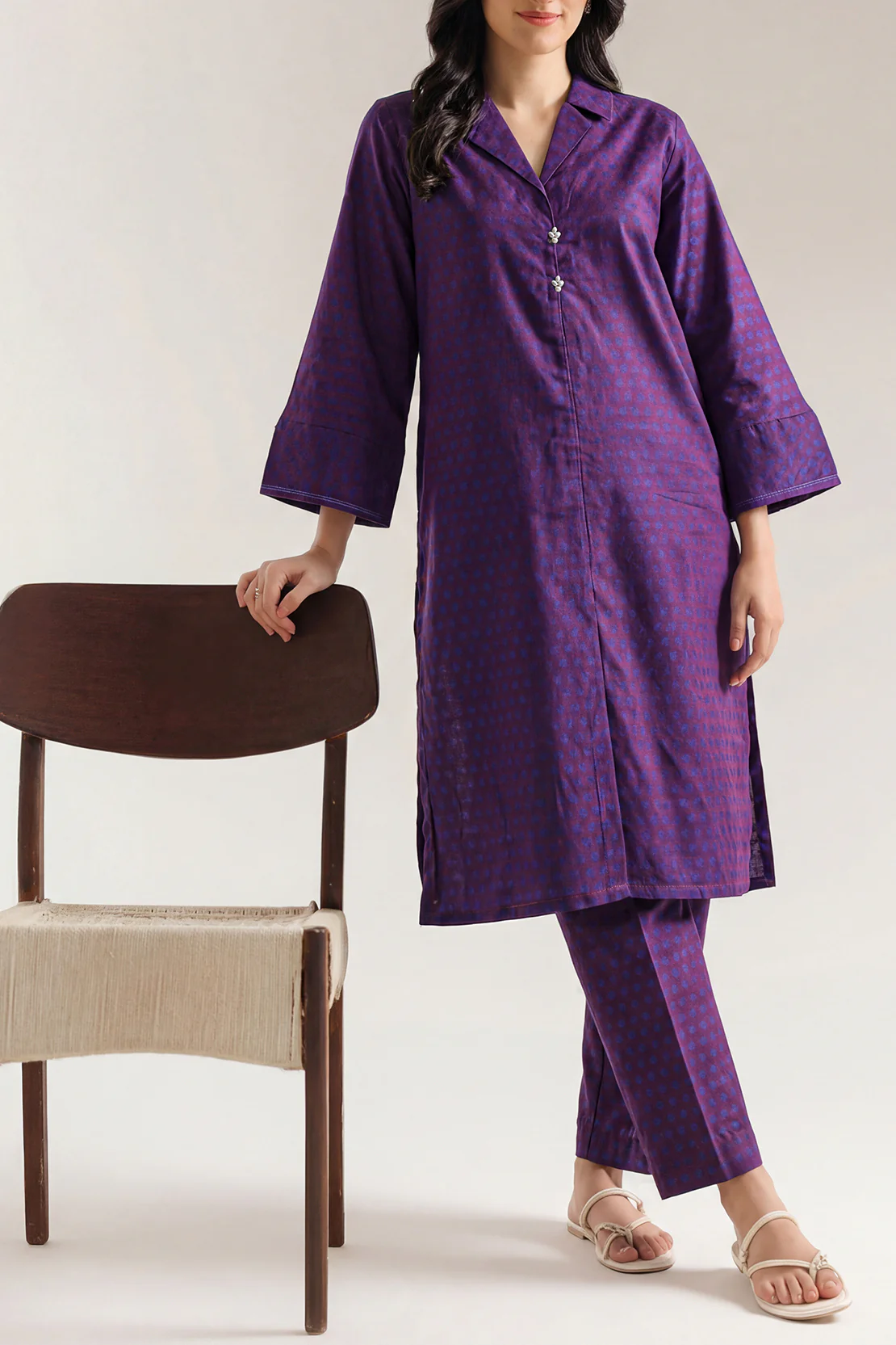 Jacquard Cotton Stitched Shirt