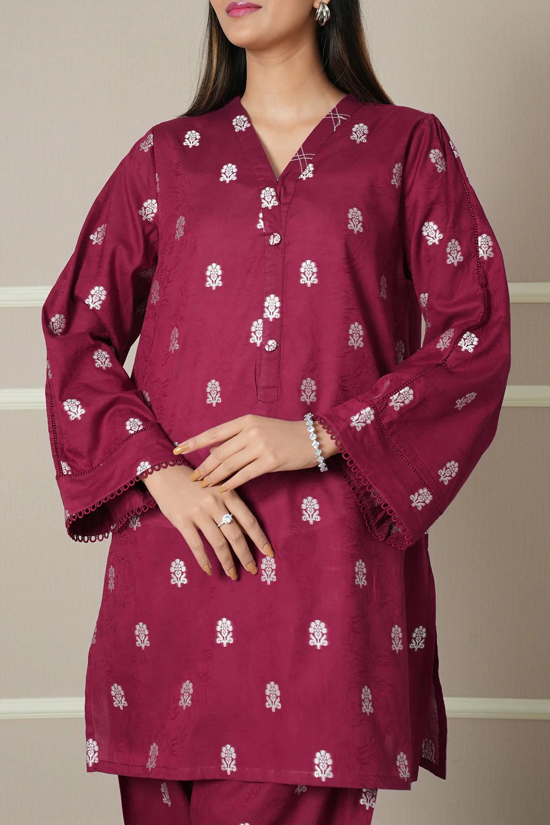 Jacquard Cotton Stitched Shirt - Image 3