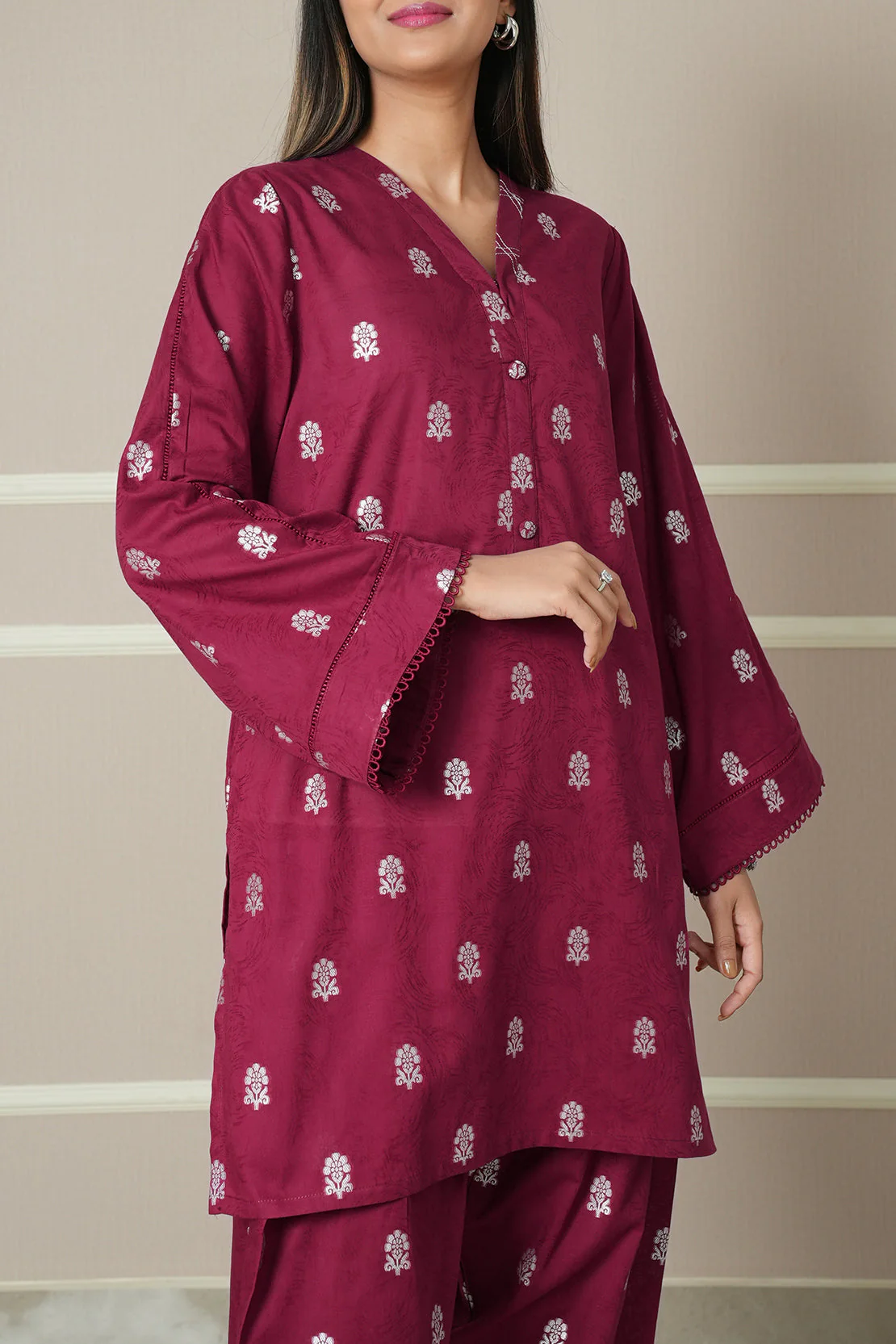 Jacquard Cotton Stitched Shirt - Image 5