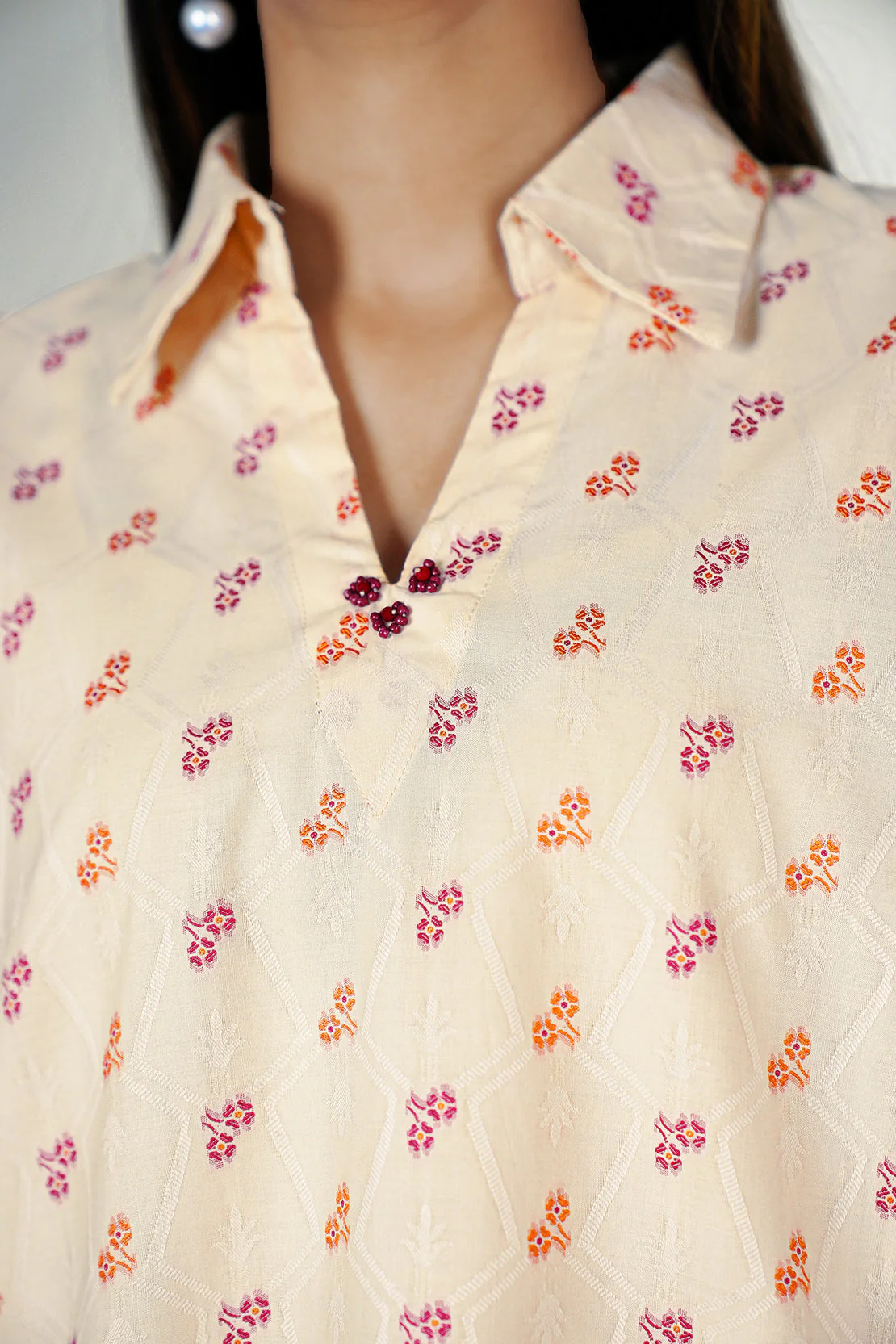 Jacquard Cotton Stitched Shirt - Image 7