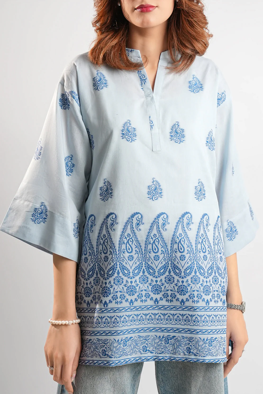Jacquard Cotton Stitched Shirt
