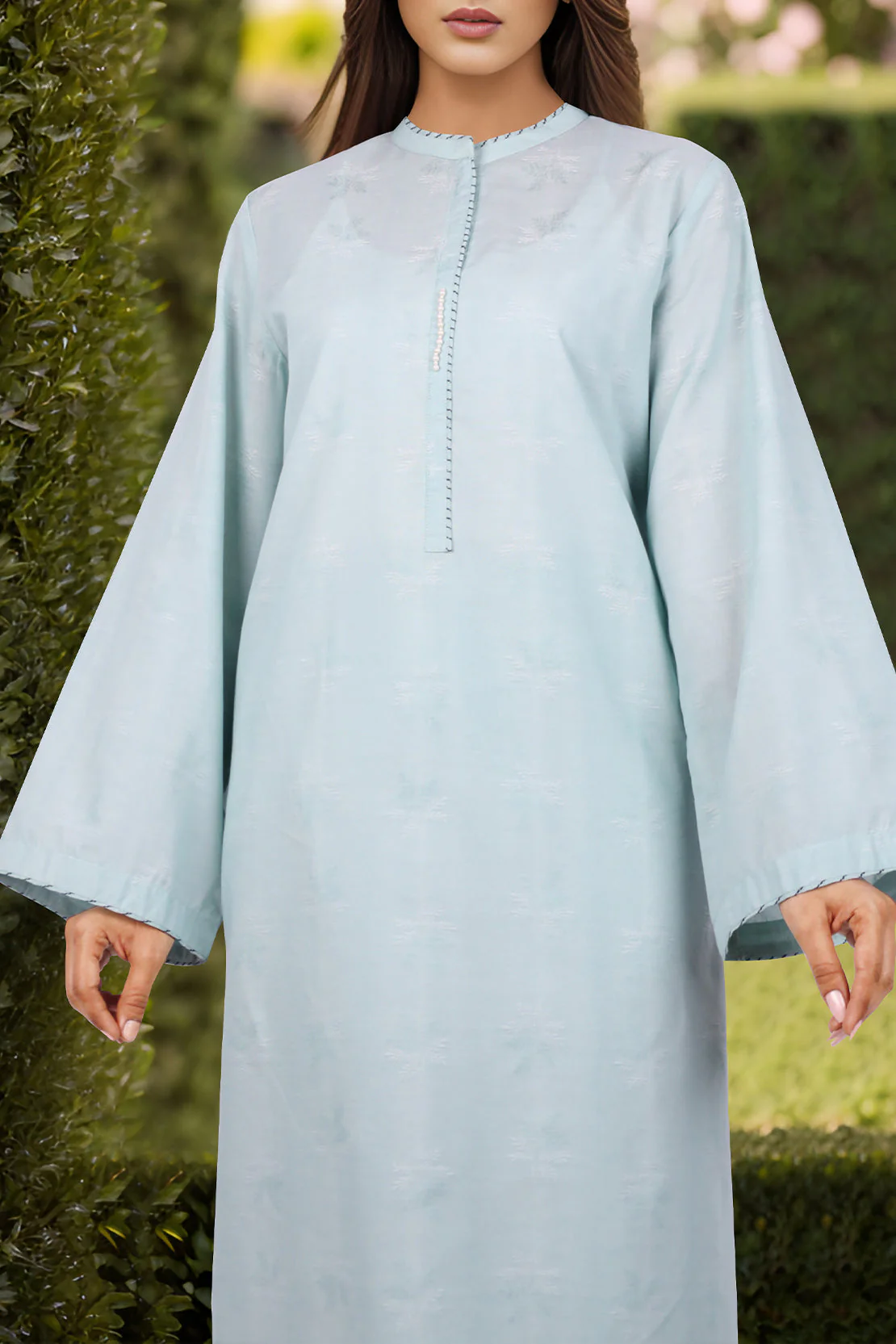 Jacquard Cotton Stitched Shirt