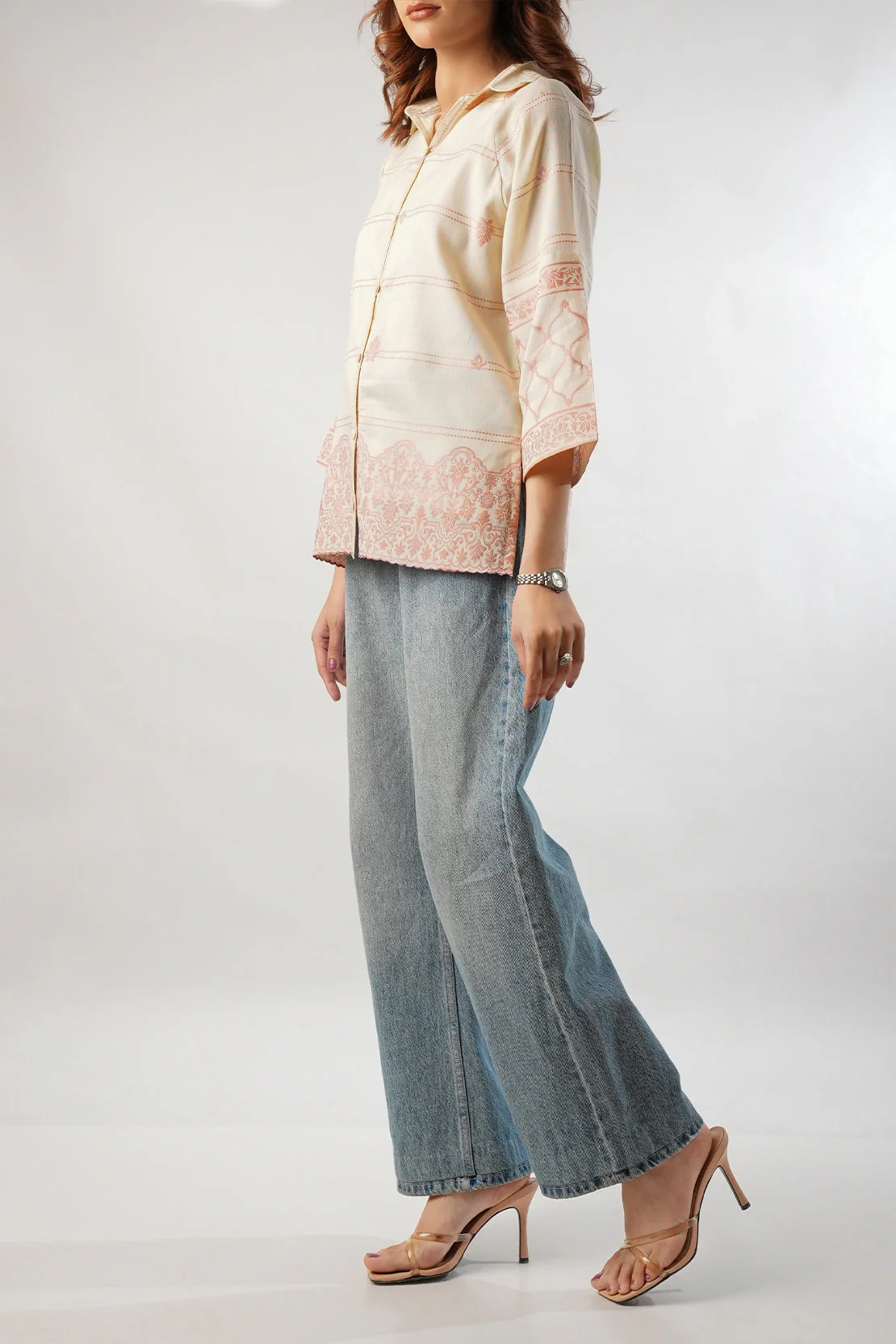 Jacquard Cotton Stitched Shirt - Image 4