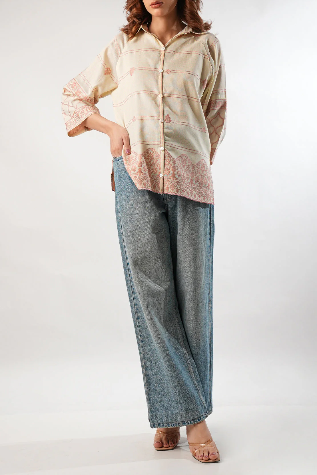 Jacquard Cotton Stitched Shirt - Image 5