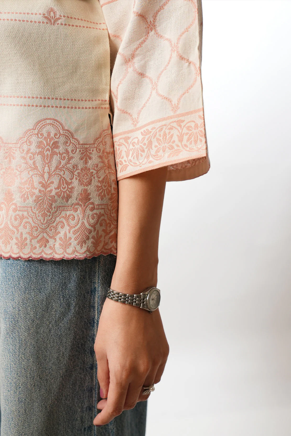 Jacquard Cotton Stitched Shirt - Image 8