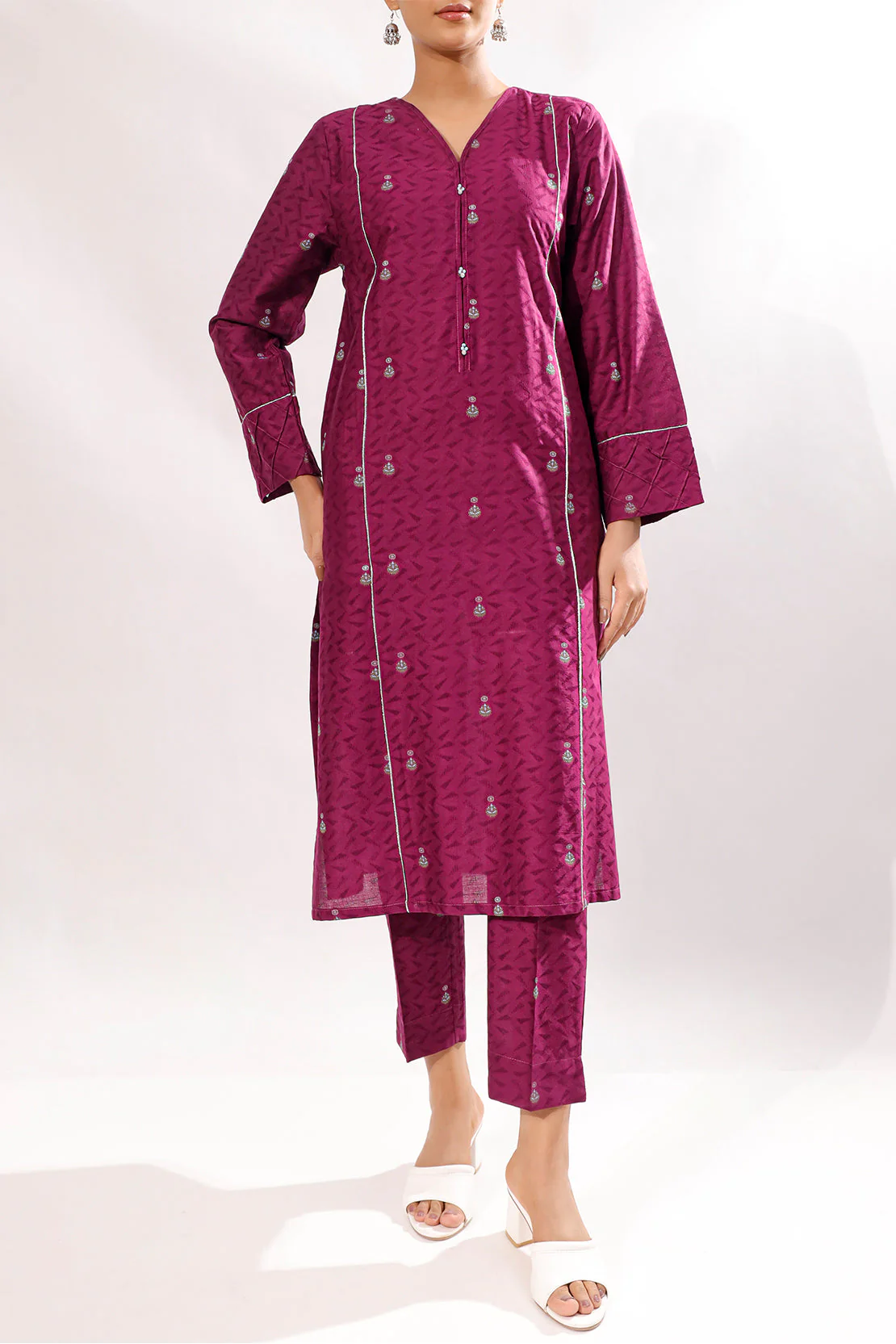 Jacquard Cotton Stitched Shirt - Image 4