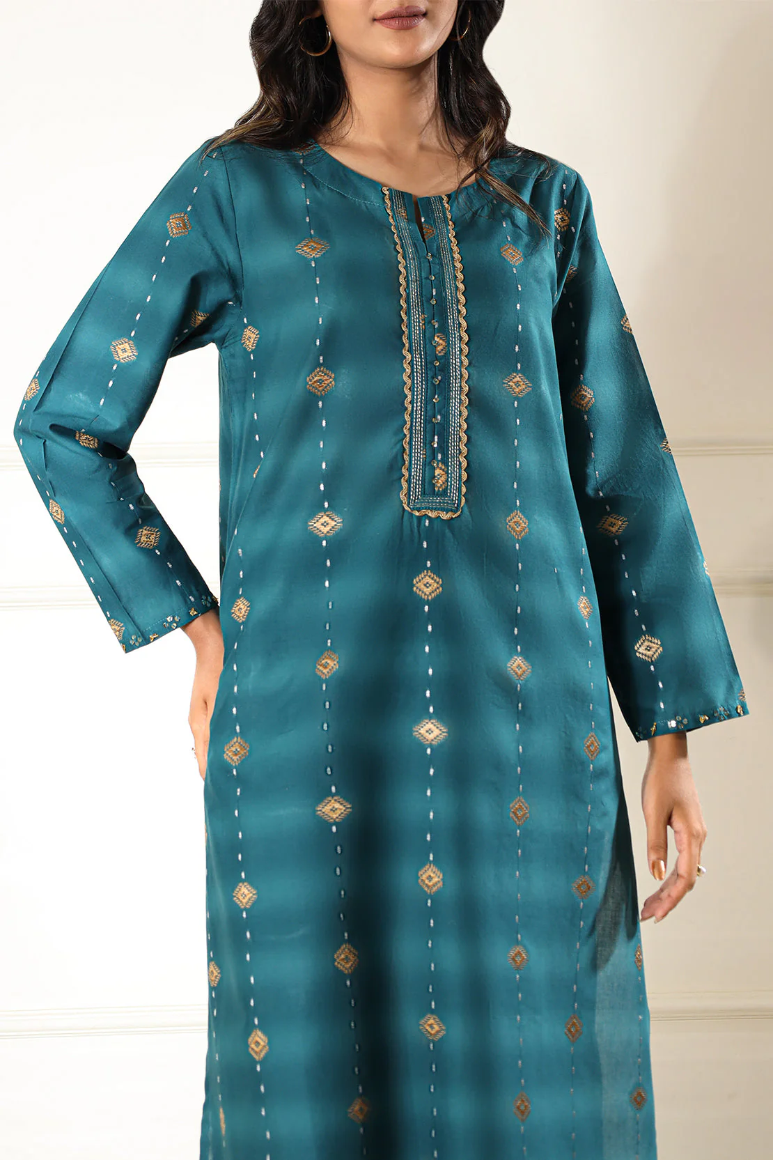 Jacquard Cotton Stitched Shirt