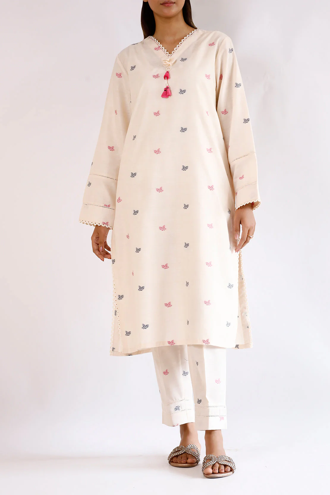Jacquard Cotton Stitched Shirt