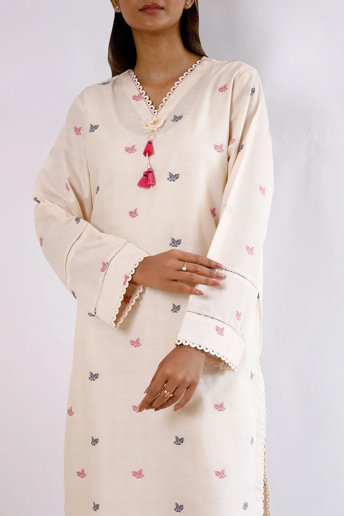 Jacquard Cotton Stitched Shirt - Image 3