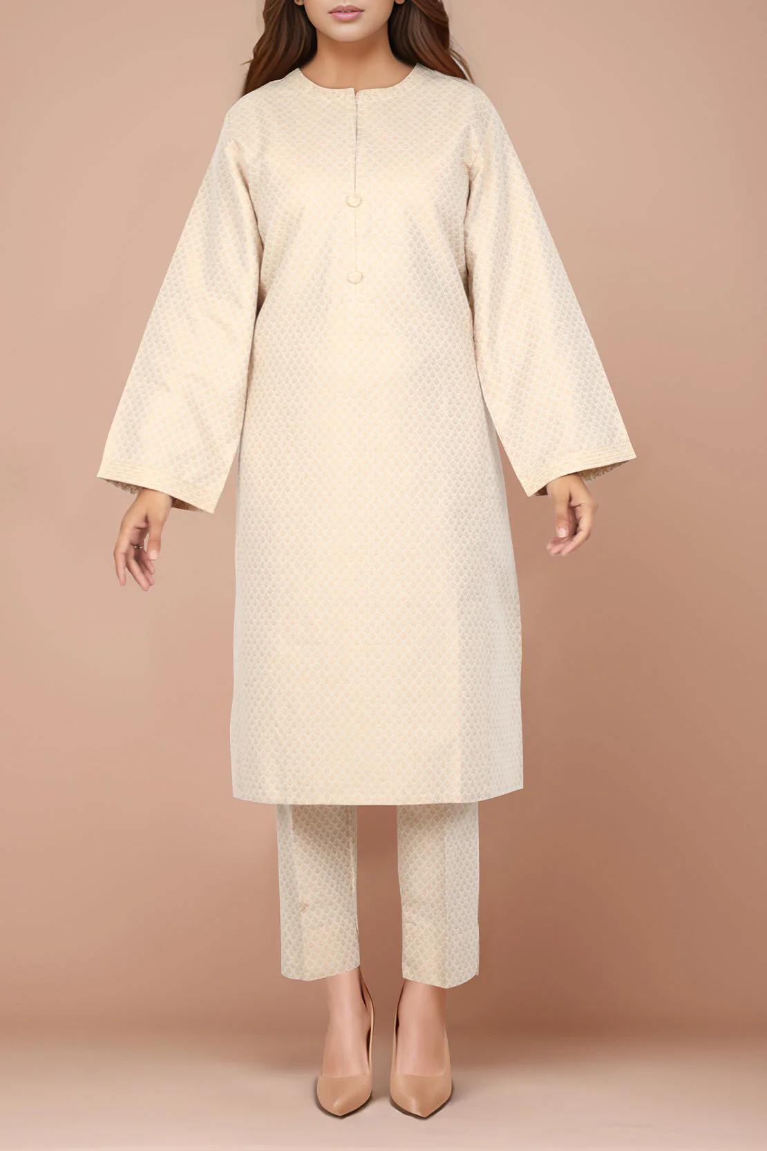 Jacquard Cotton Stitched Shirt
