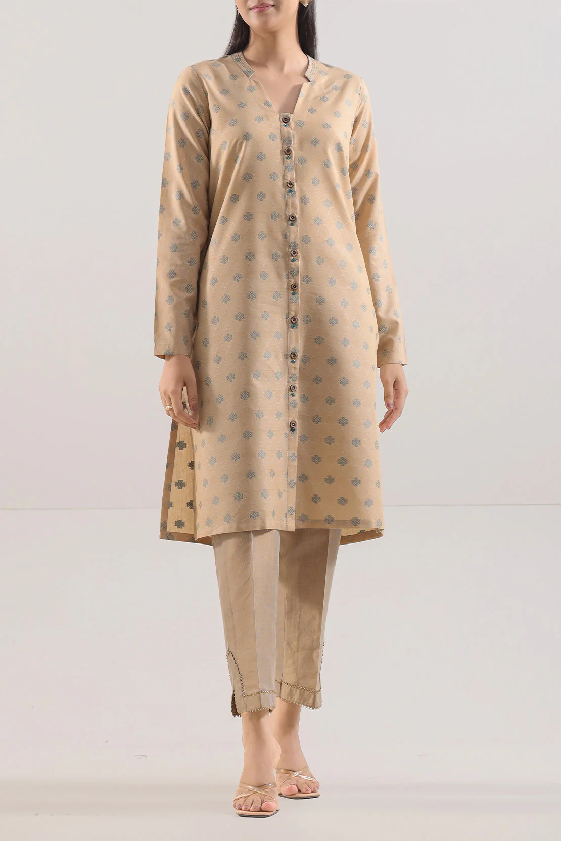 Jacquard Cotton Stitched Shirt