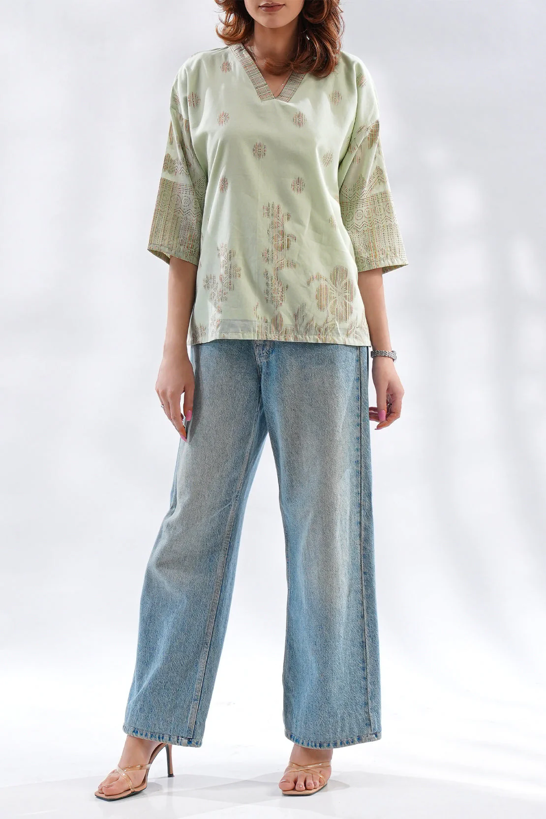 Jacquard Cotton Stitched Shirt