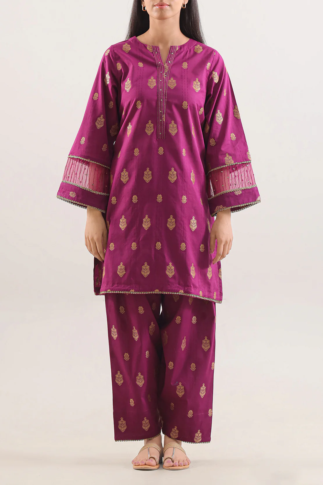 Jacquard Cotton Stitched Shirt