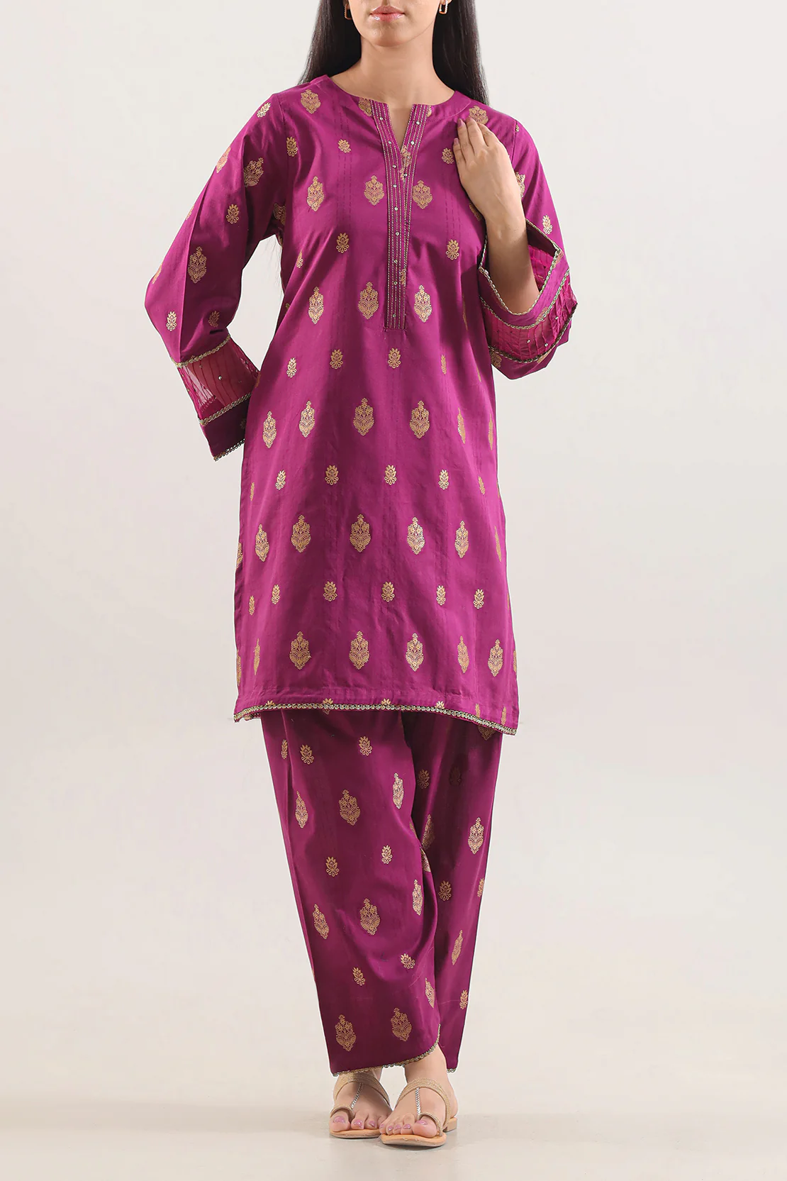 Jacquard Cotton Stitched Shirt - Image 2