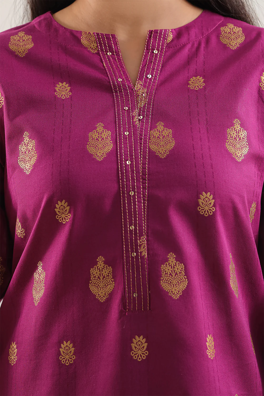 Jacquard Cotton Stitched Shirt - Image 4