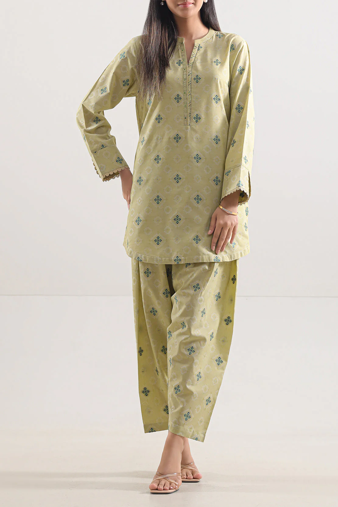 Jacquard Cotton Stitched Shirt