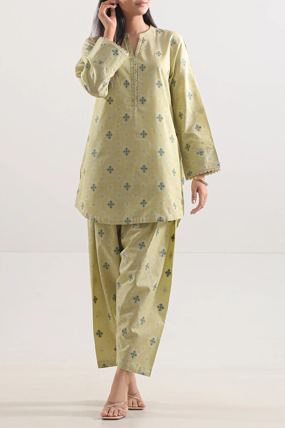 Jacquard Cotton Stitched Shirt - Image 2