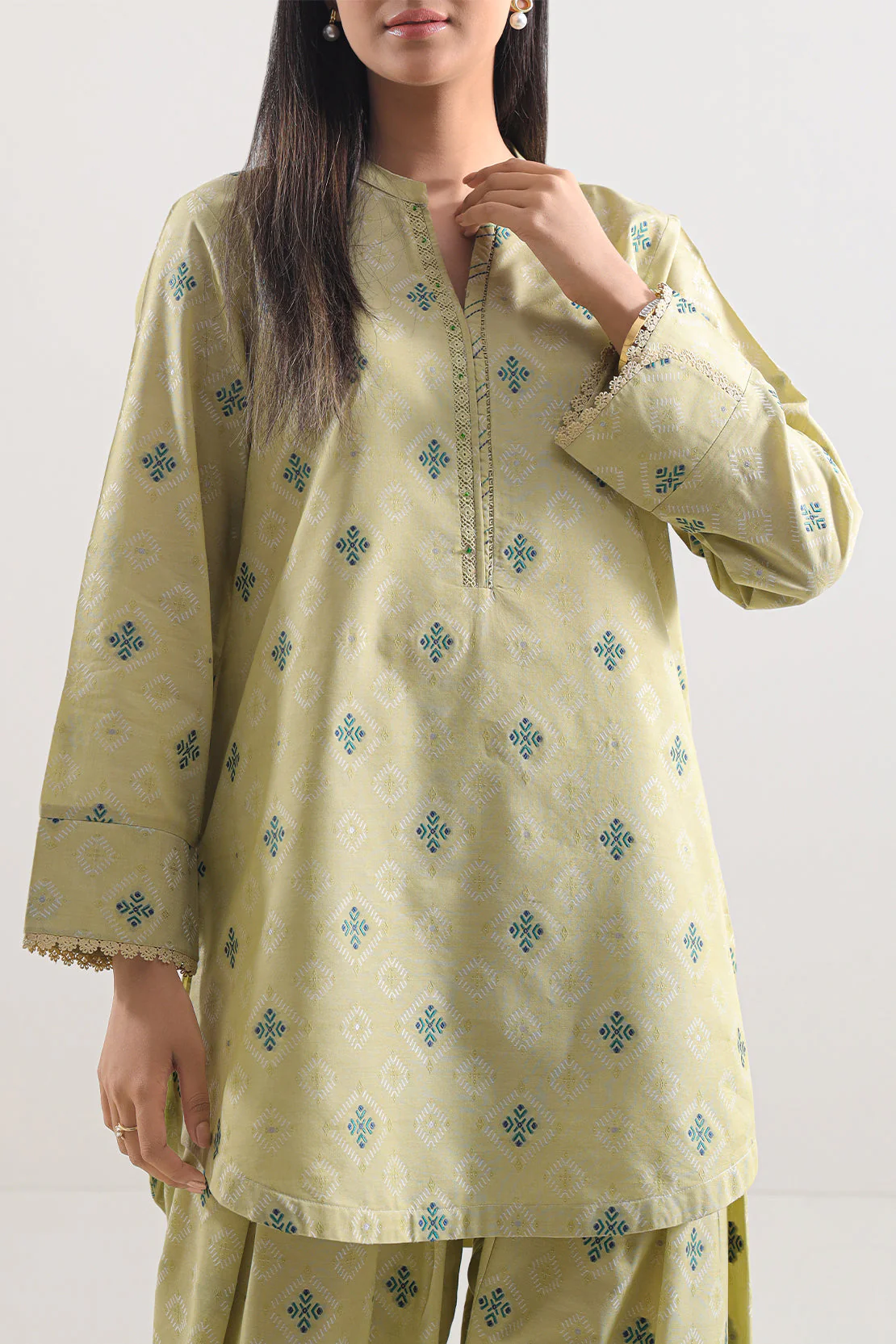 Jacquard Cotton Stitched Shirt - Image 3