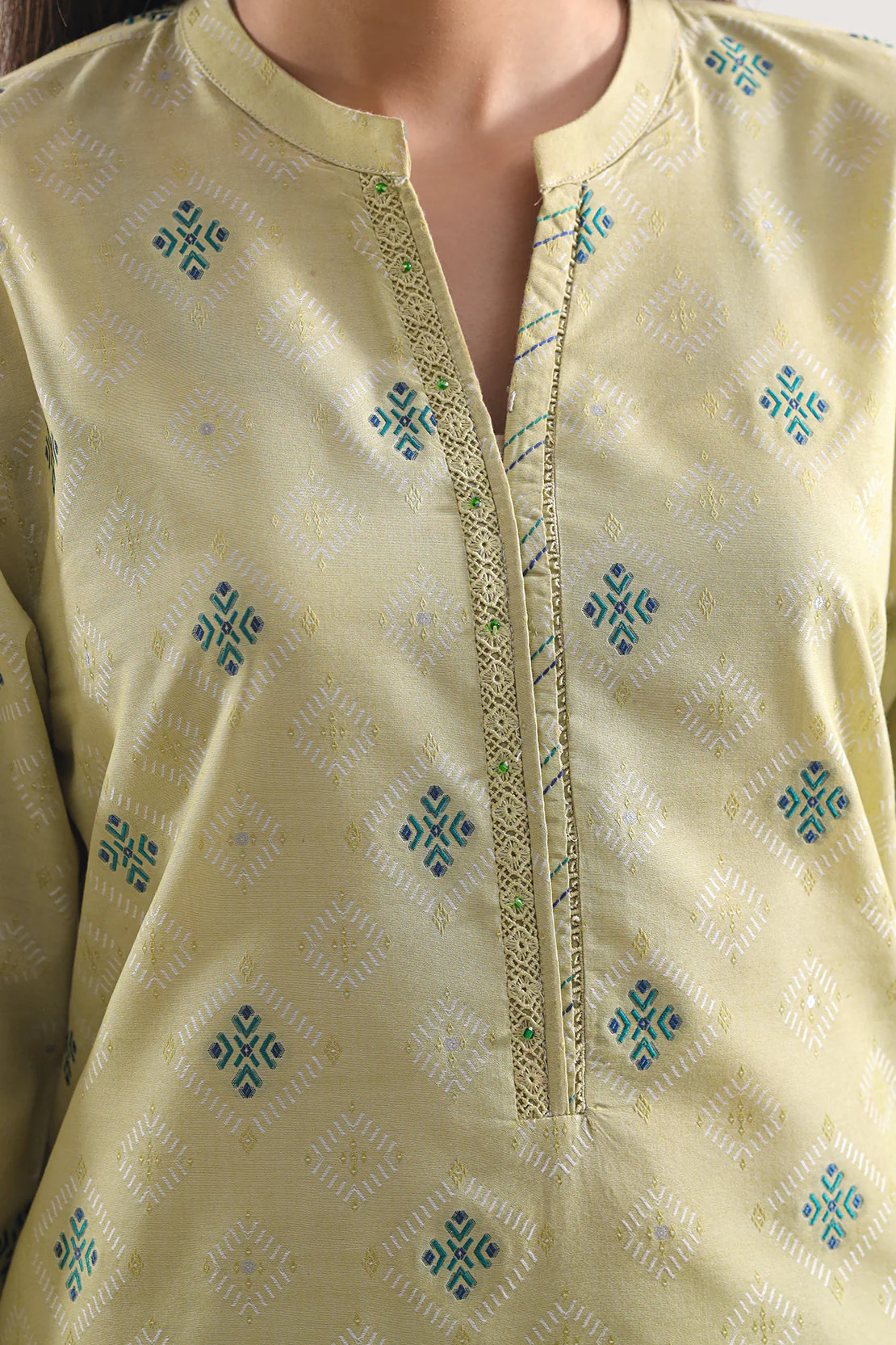 Jacquard Cotton Stitched Shirt - Image 4