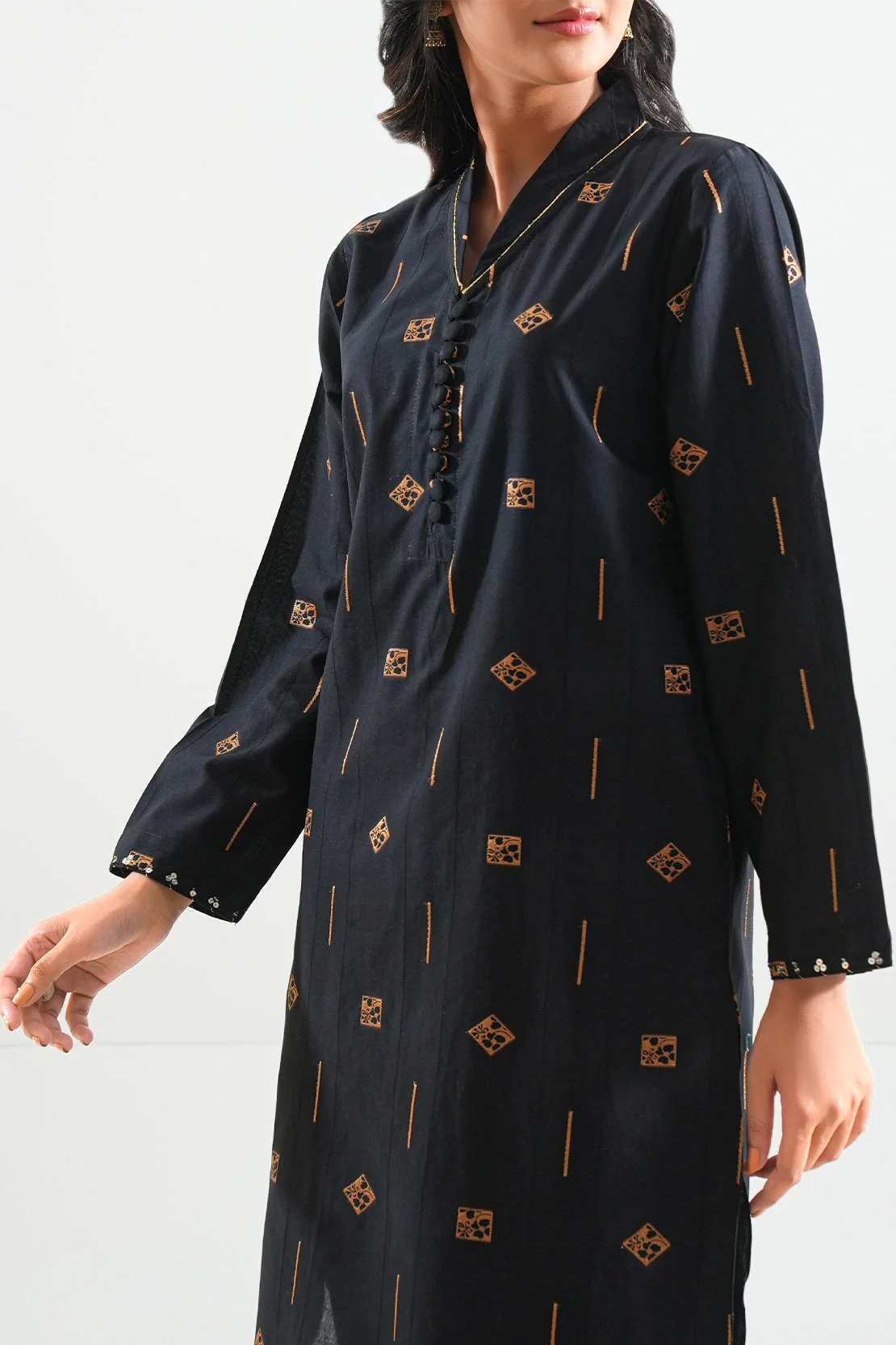 Jacquard Cotton Stitched Shirt - Image 4