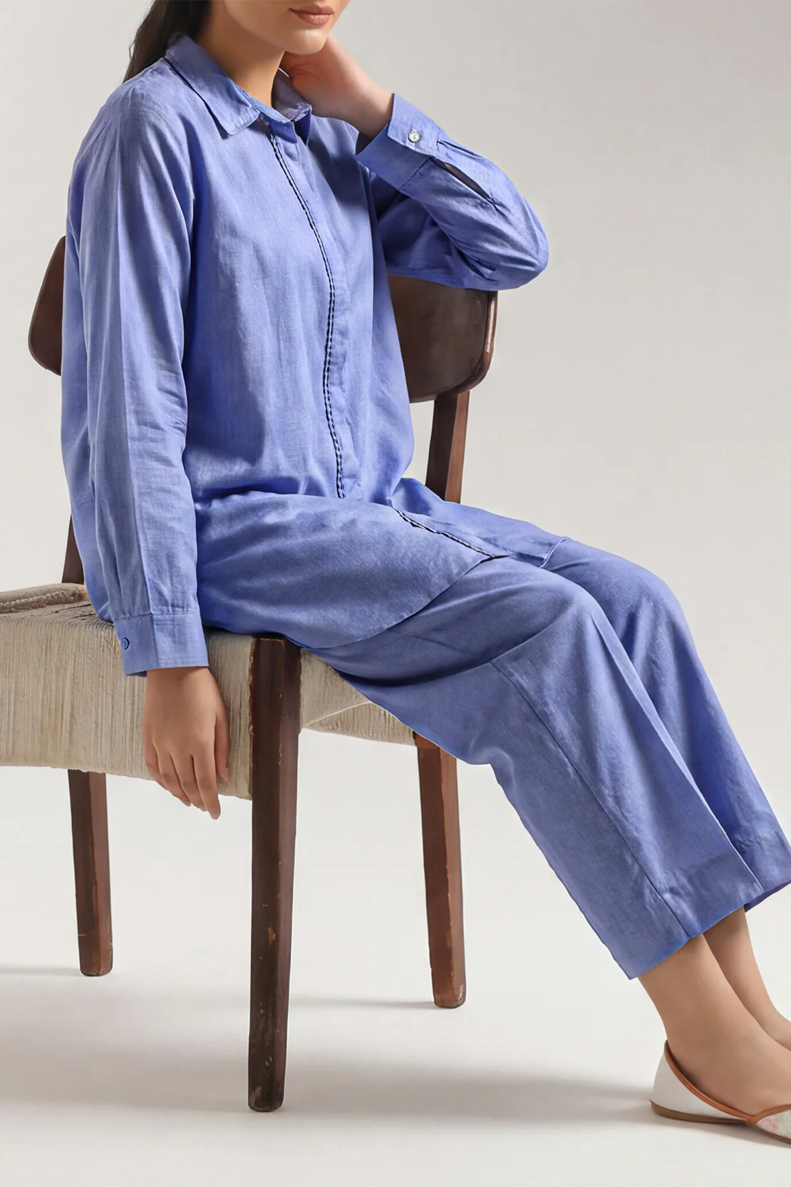 Jacquard Cotton Stitched Shirt