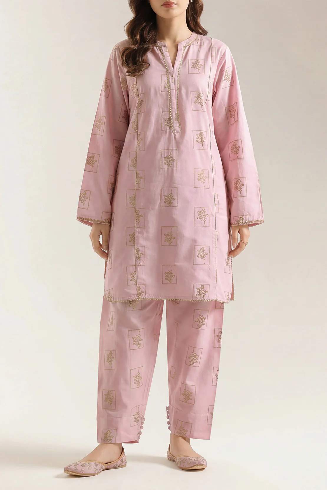 Jacquard Cotton Stitched Shirt