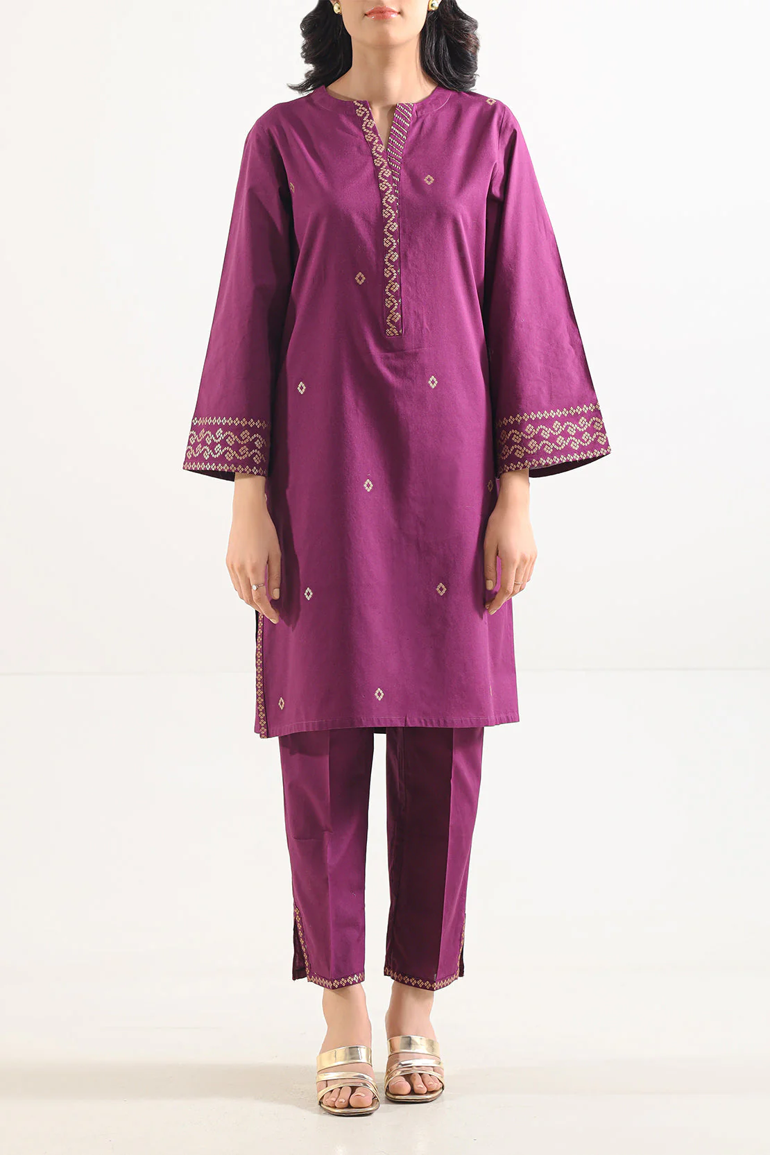 Jacquard Cotton Stitched Shirt