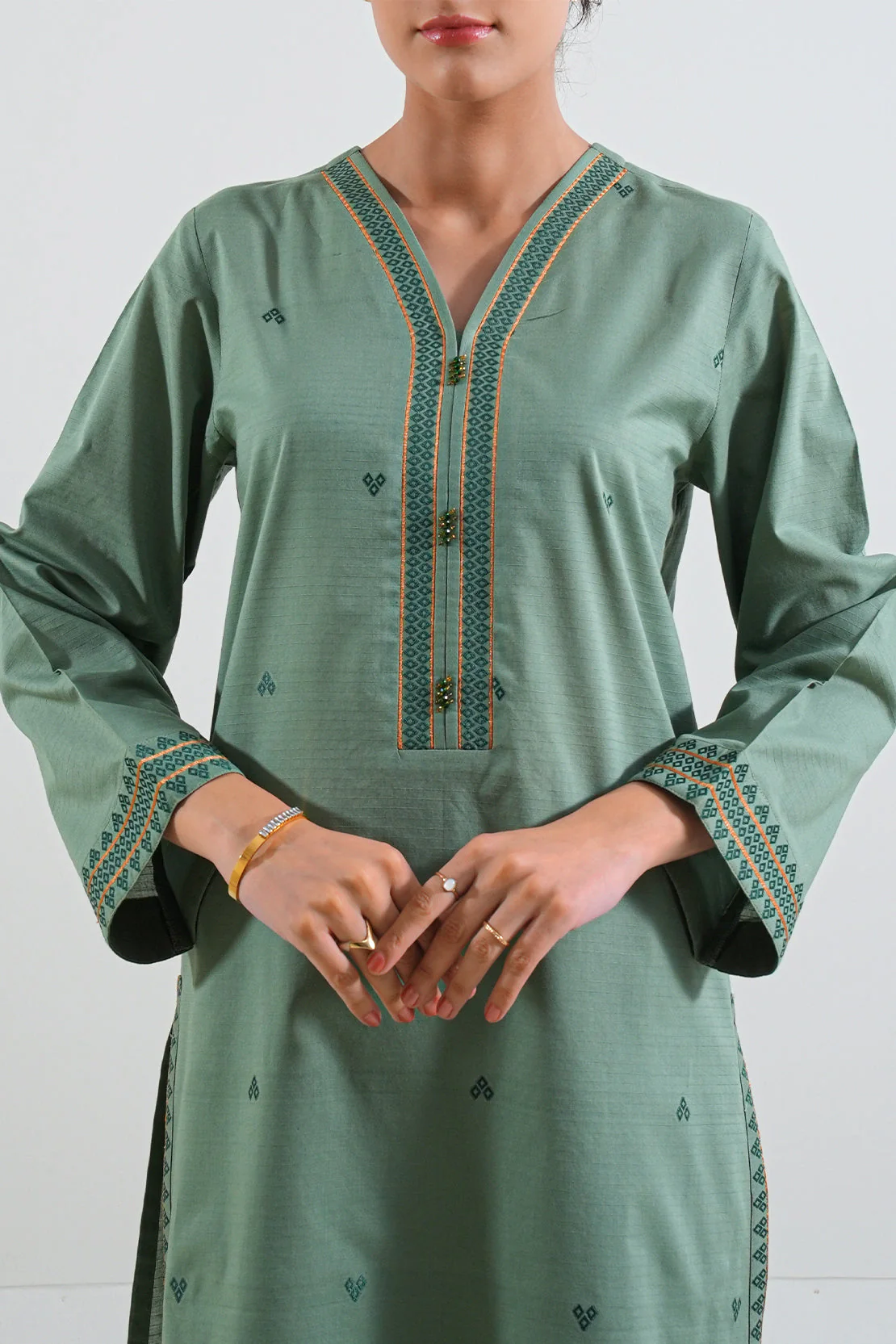 Jacquard Cotton Stitched Shirt - Image 2