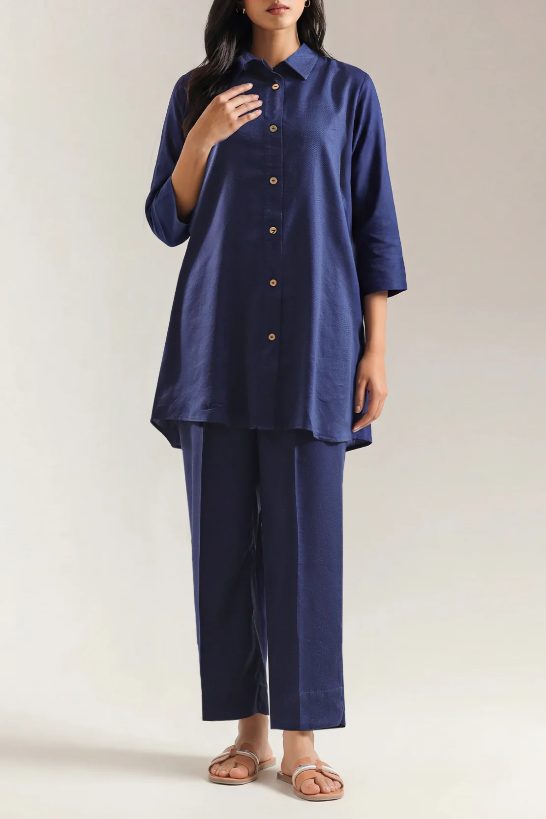 Jacquard Cotton Stitched Shirt