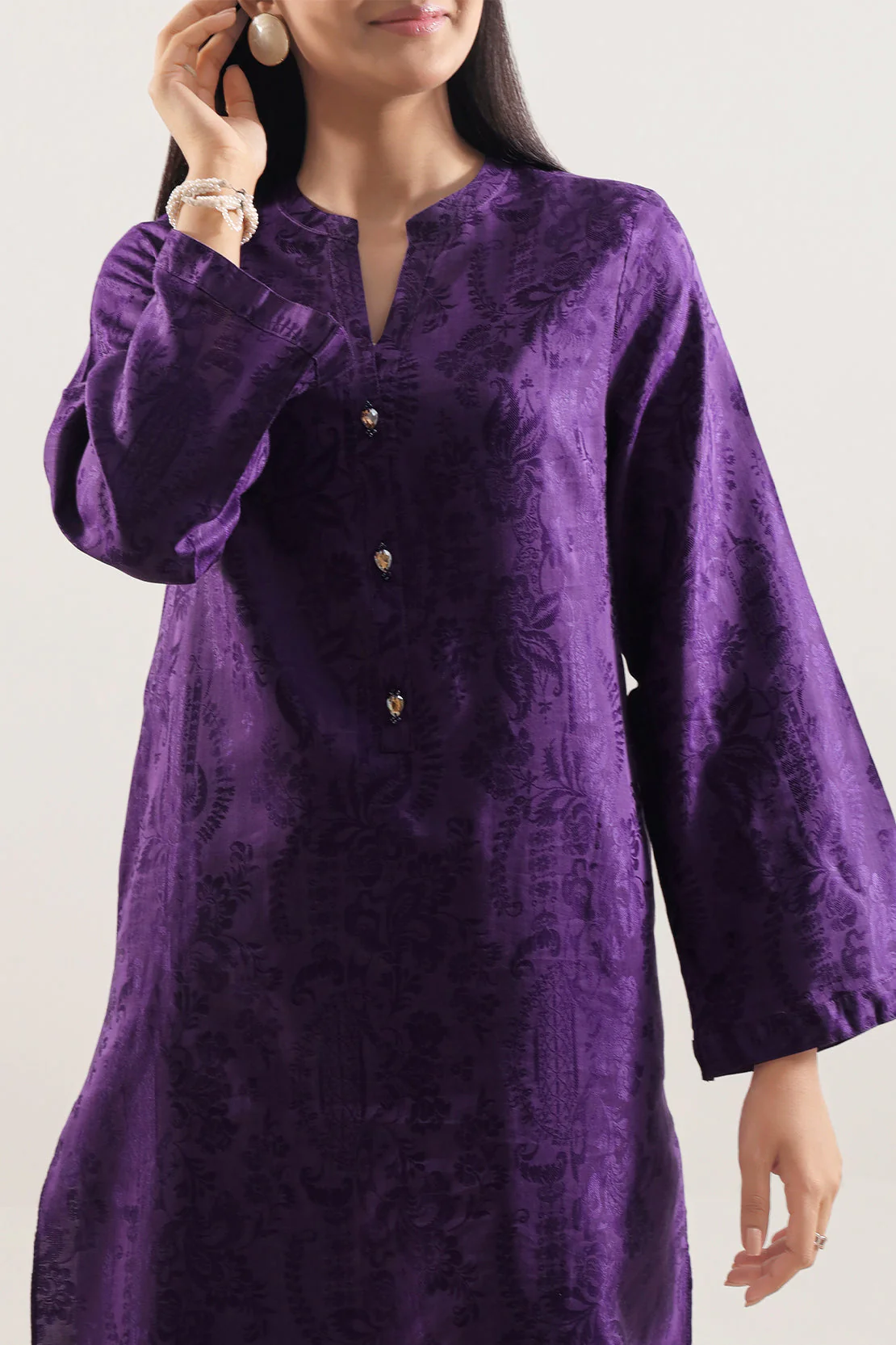 Jacquard Cotton Stitched Shirt - Image 3