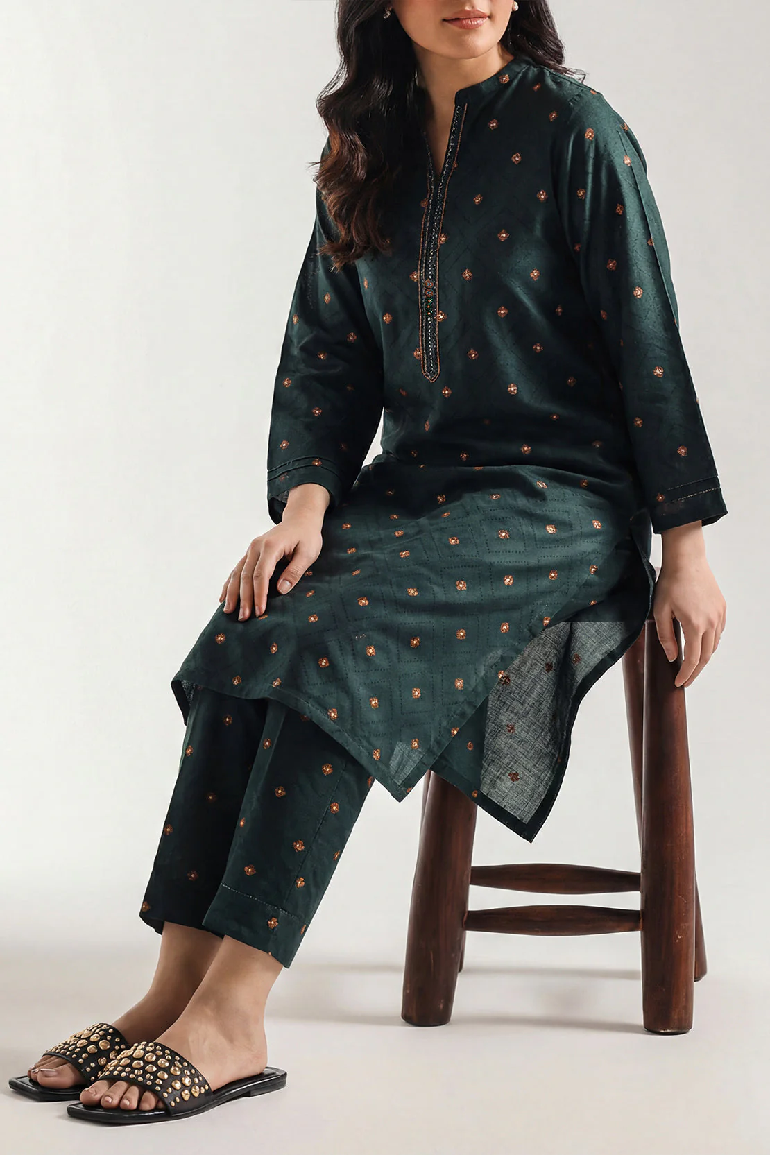 Jacquard Cotton Stitched Shirt