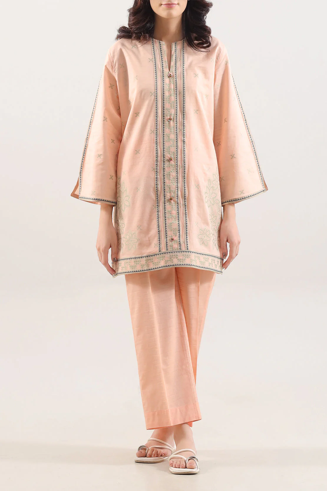 Jacquard Cotton Stitched Shirt