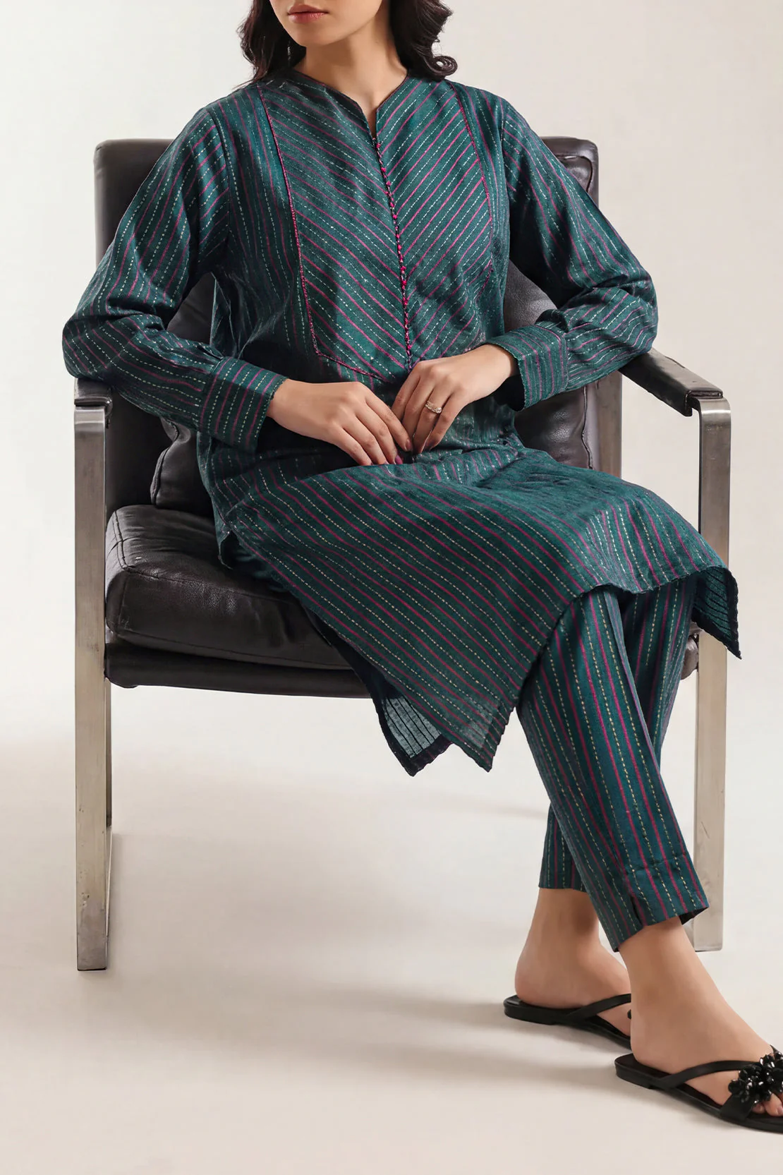 Jacquard Cotton Stitched Shirt