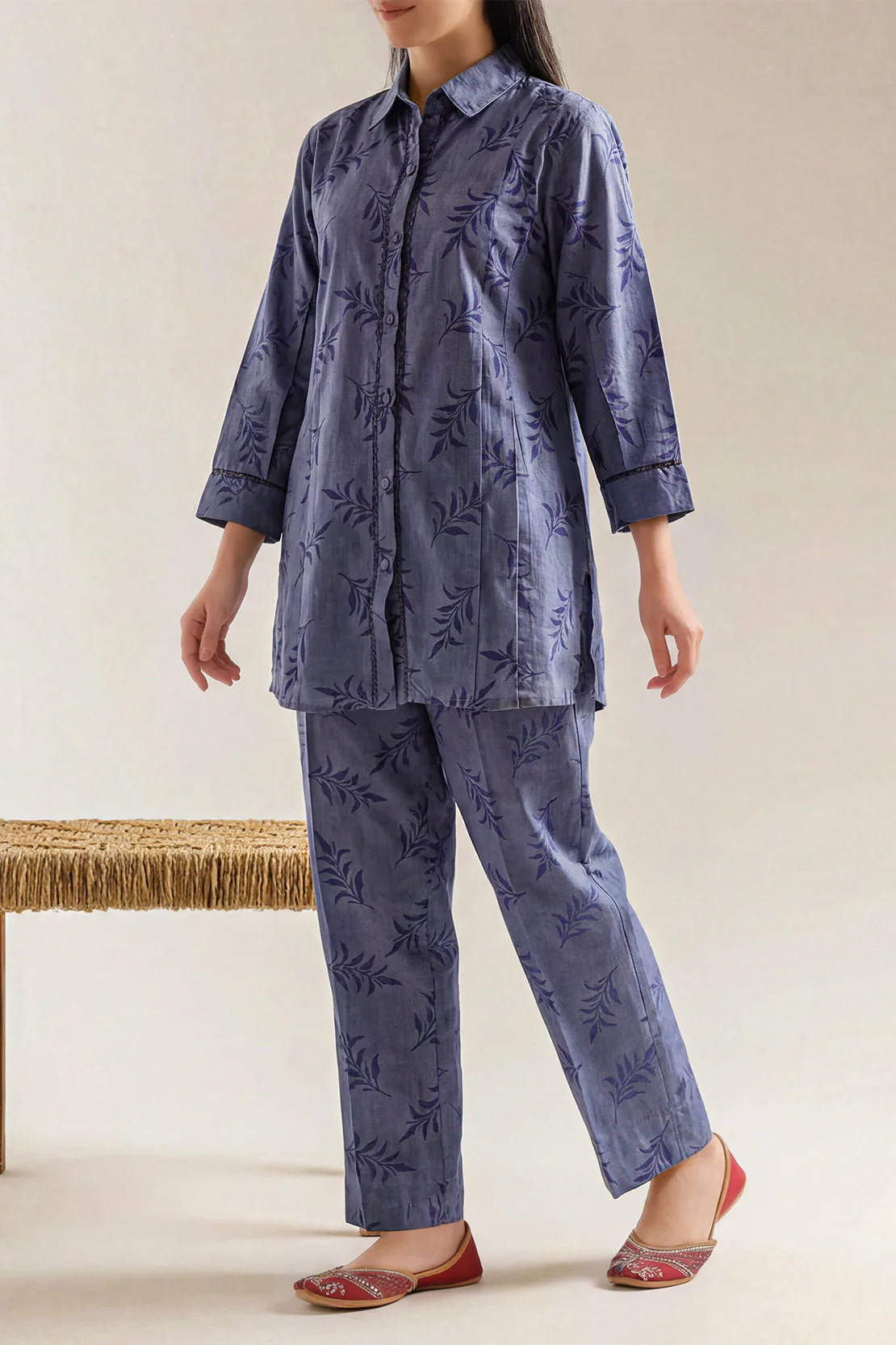 Jacquard Cotton Stitched Shirt