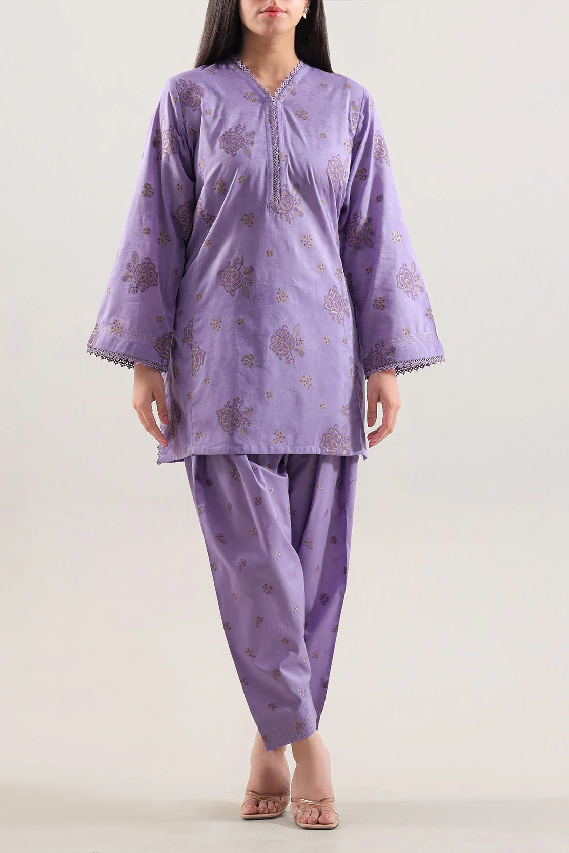 Jacquard Cotton Stitched Shirt