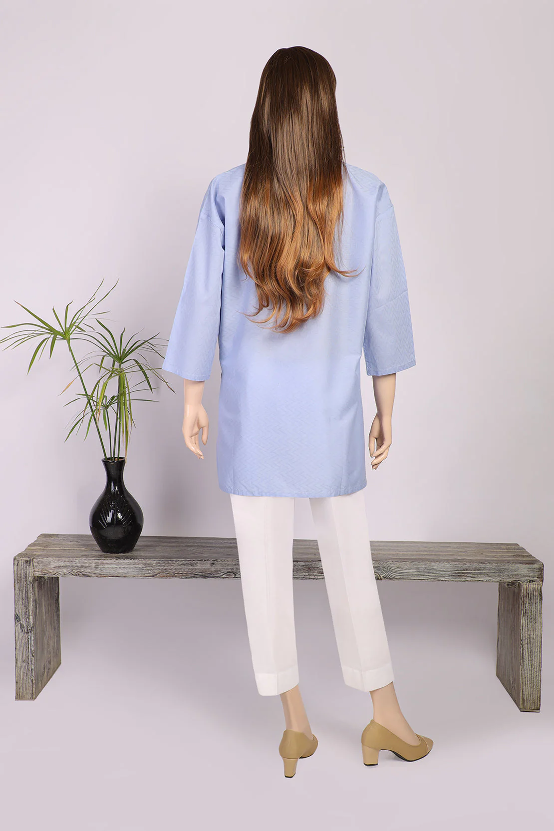 Jacquard Lawn Stitched Shirt - Image 2