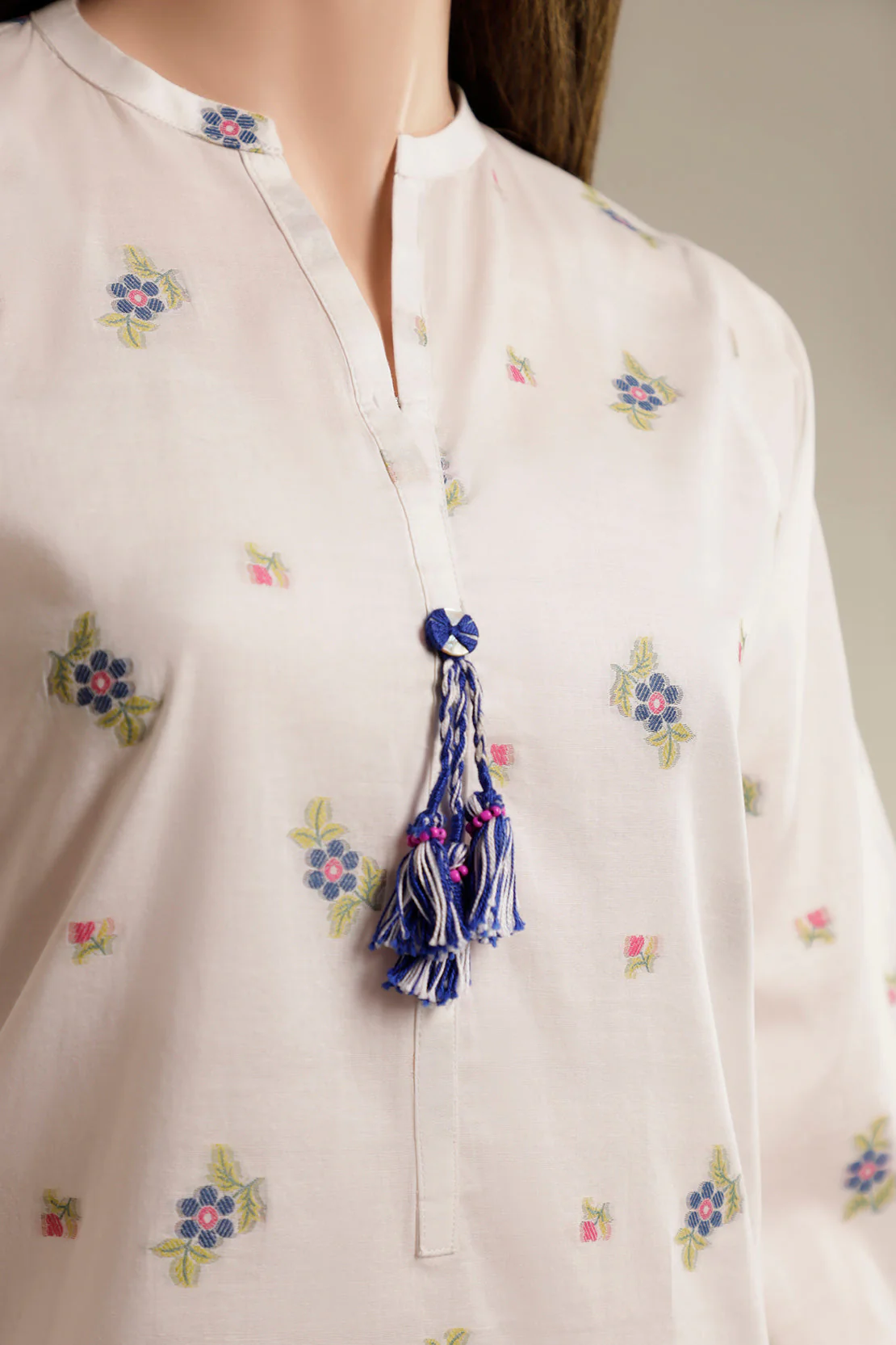 Jacquard Lawn Stitched Shirt - Image 4