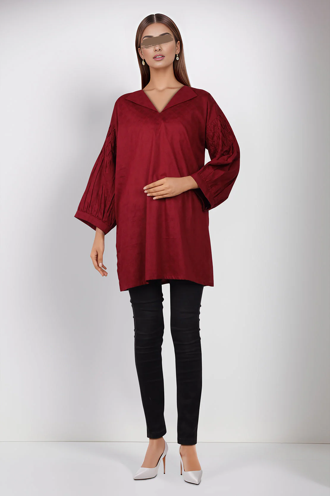 Jacquard Lawn Stitched Shirt - Image 2