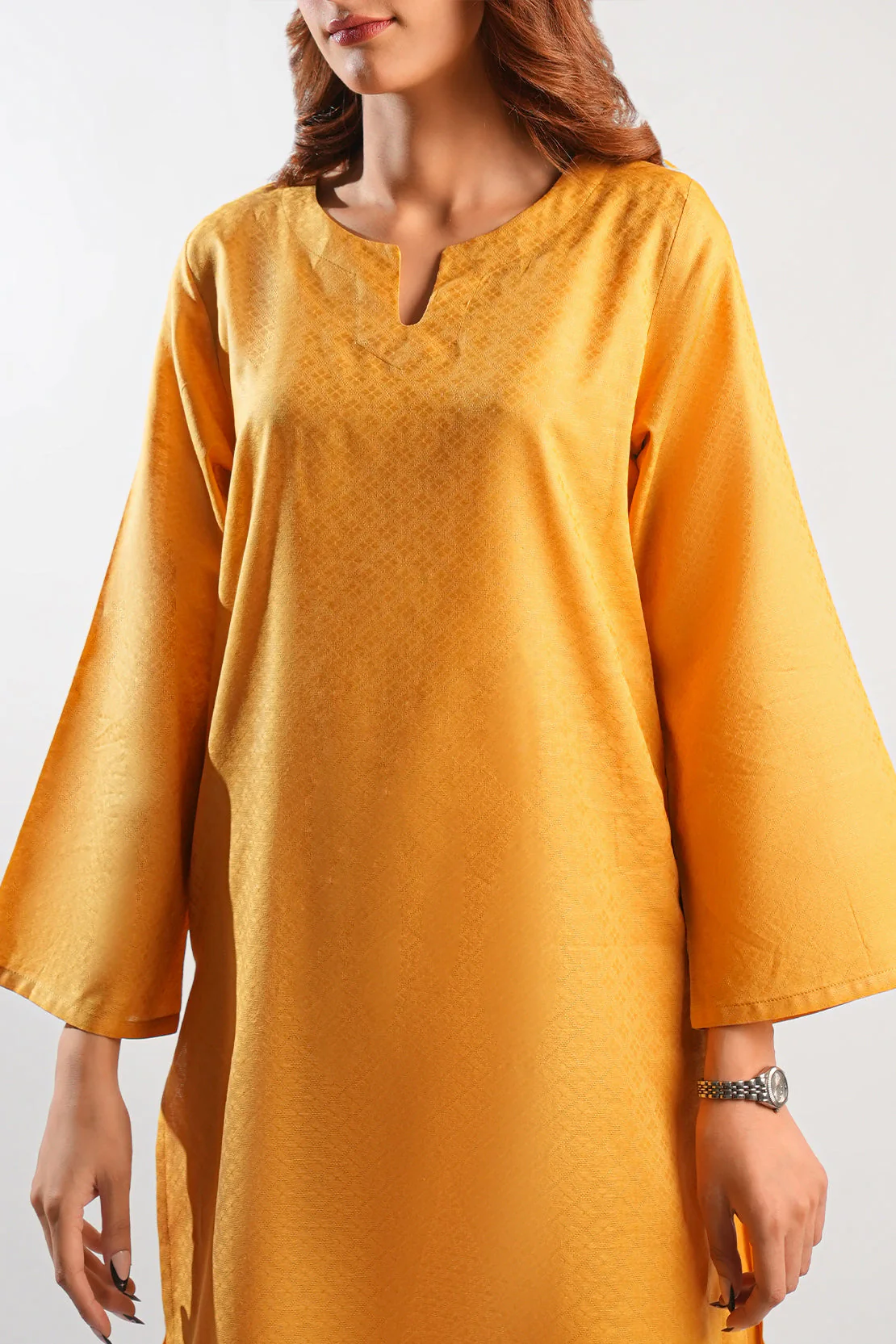 Jacquard Lawn Stitched Shirt - Image 4