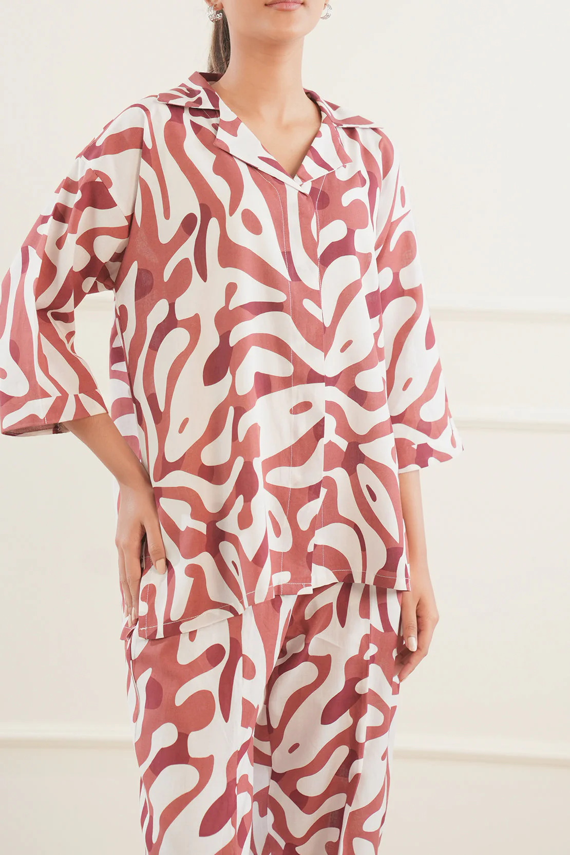 Jacquard Viscose Stitched 2 Piece (Shirt/Trouser) - Image 4