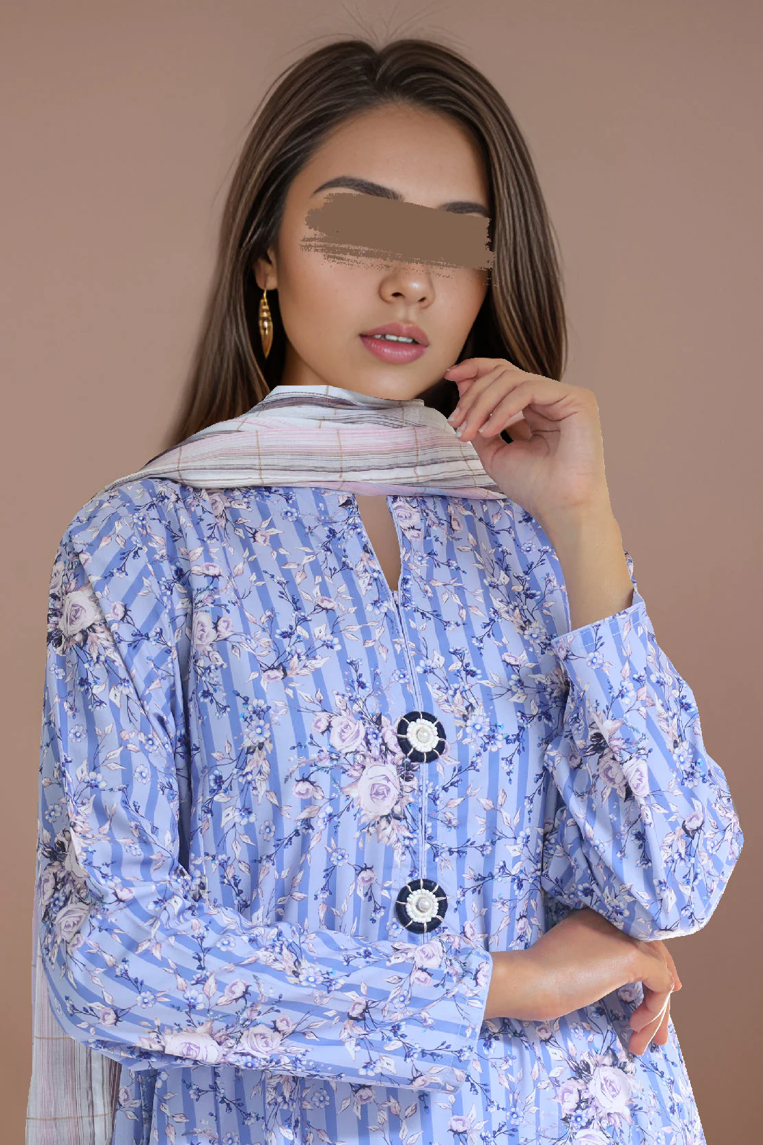 Cotton Jacquard Stitched 2 Piece (Shirt/Trouser) - Image 3
